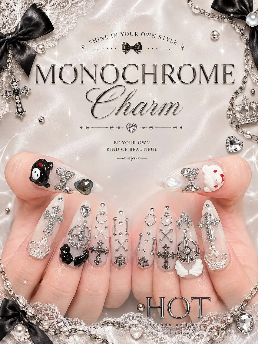 ネイル アートネイル オーロラネイル クリアネイル 長さ出し フレンチネイル ハンドネイル HOT Nail Salonのネイルデザイン