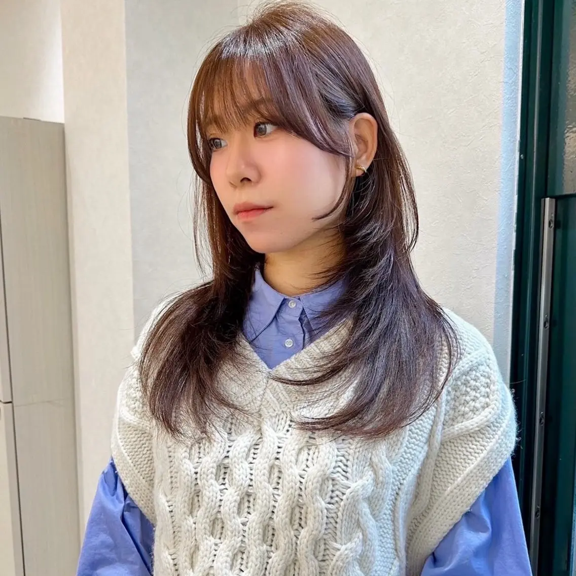 ロング 顔まわりレイヤー 韓国風ヘア レイヤーカット BALANCE. 弥央のヘアスタイル