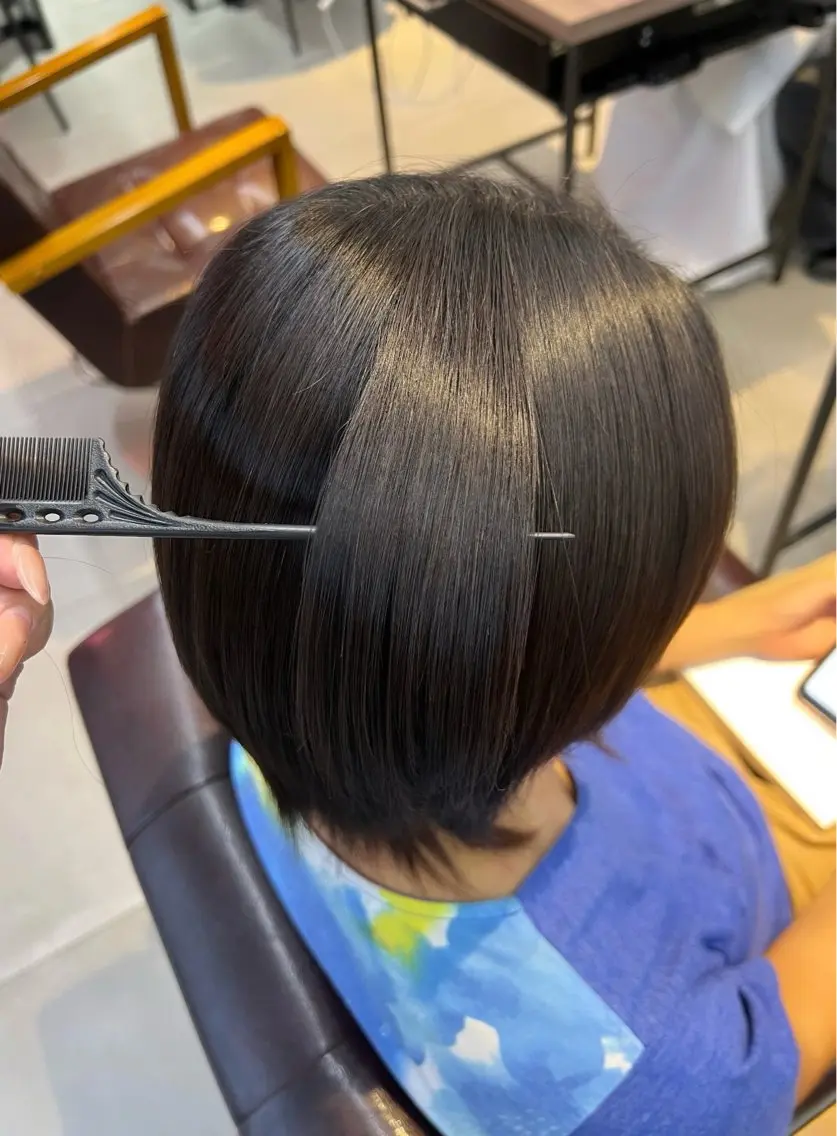 ショート 縮毛矯正 Kako🫧⭐️ アシスタント/モデルのヘアスタイル