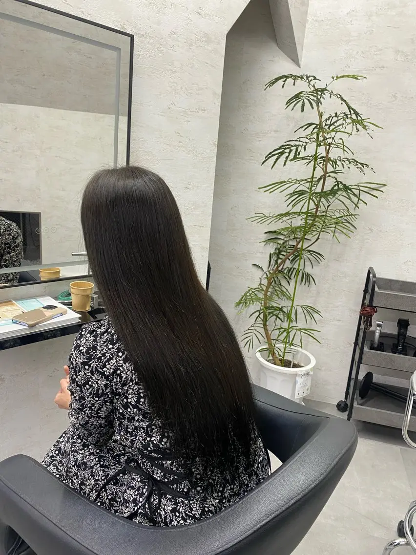 ロング カラー ブリーチ ハイトーンカラー オレンジ 韓国風ヘア レイヤーカット 【メンズ特化🖤】 みゅうかのヘアスタイル