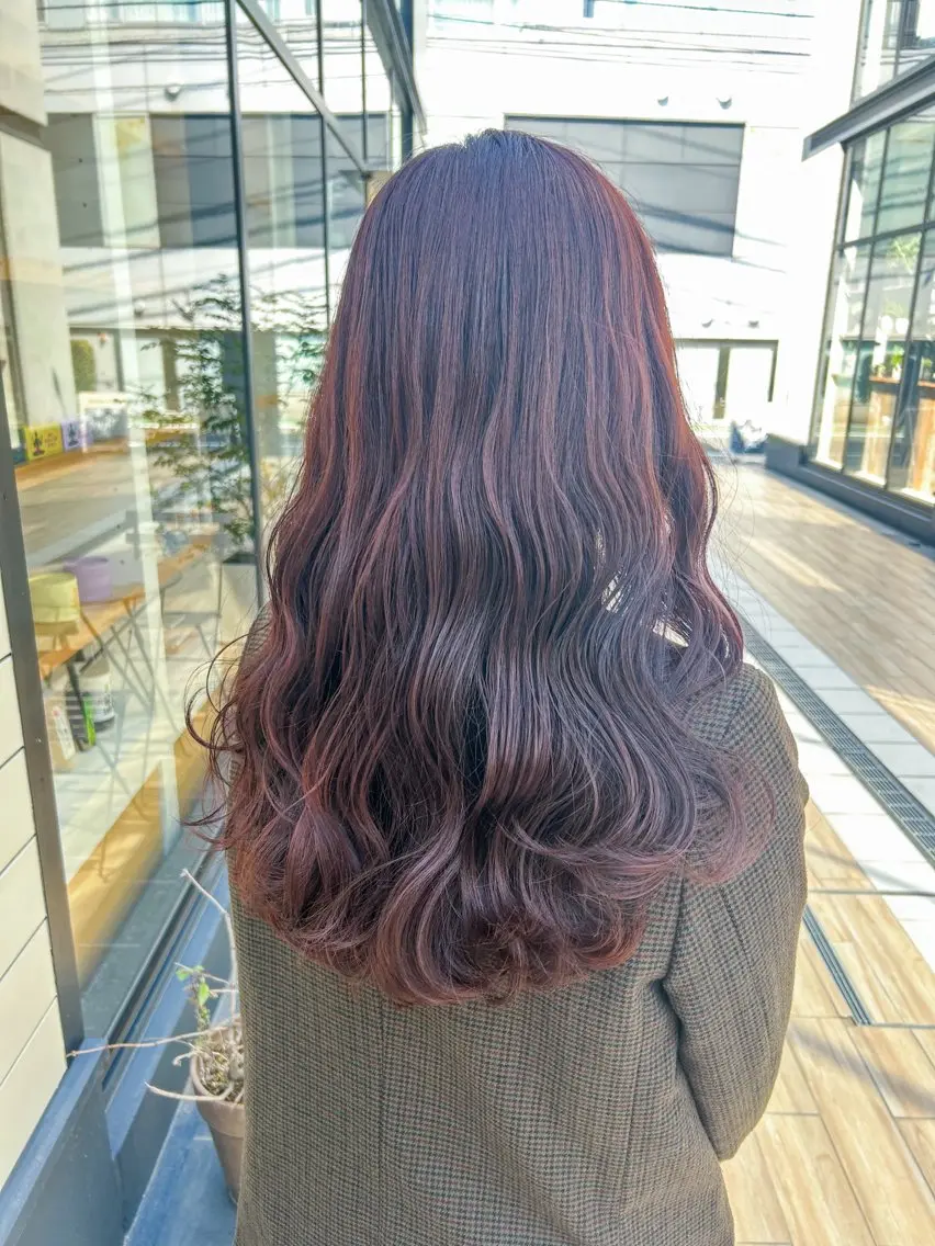 ロング カラー ヘアアレンジ ブリーチ ダブルカラー ブリーチなしカラー カット ヘアカラー トリートメント yuka .のヘアスタイル