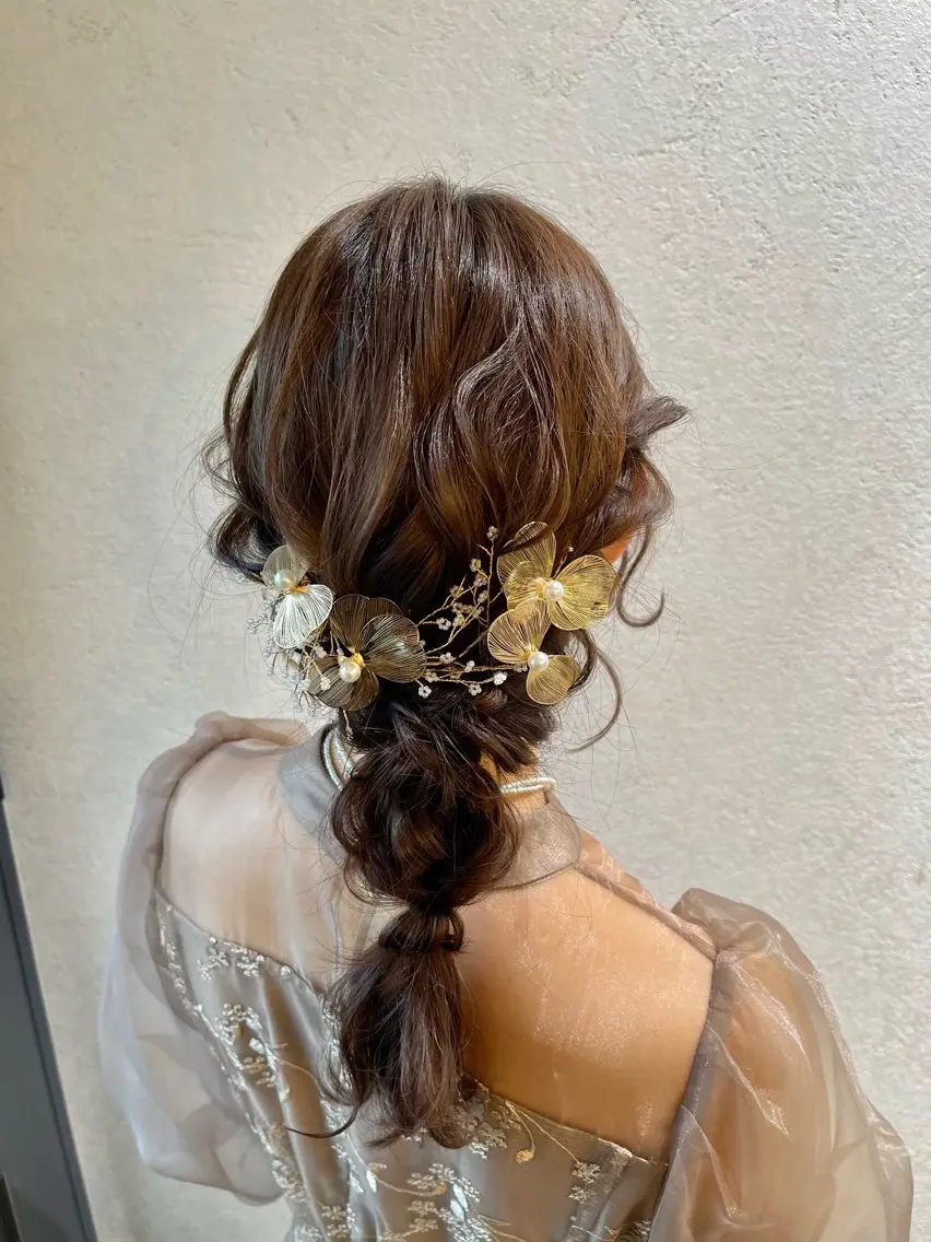 ヘアアレンジ 結婚式・ブライダル 卒業式のヘアスタイル ヘアセット charm《銀座》 ヘアセット/縮毛矯正のヘアスタイル