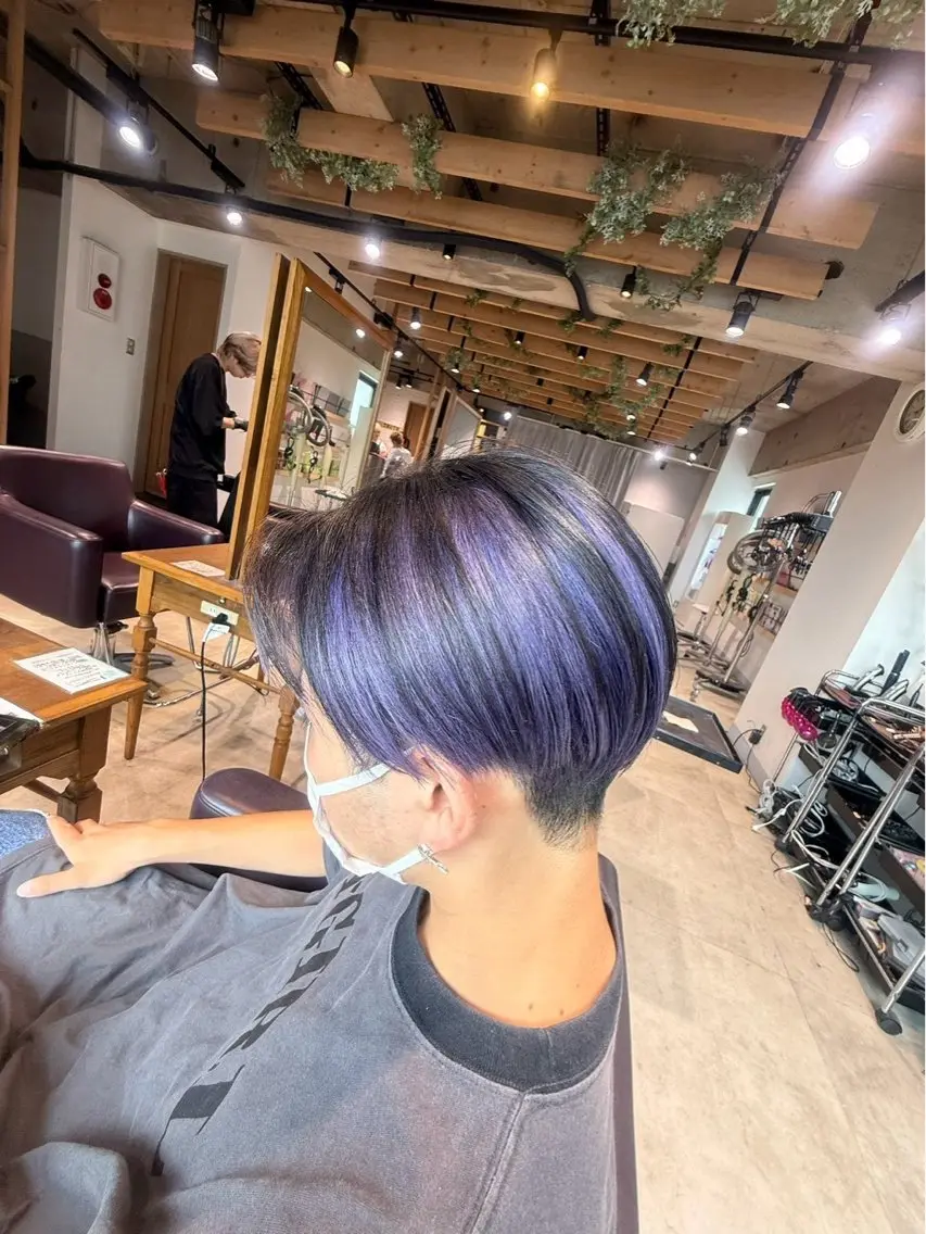 カラー メンズ カット ヘアカラー 🫐ブルベカラー🫐 ミルクティー/あれんのヘアスタイル