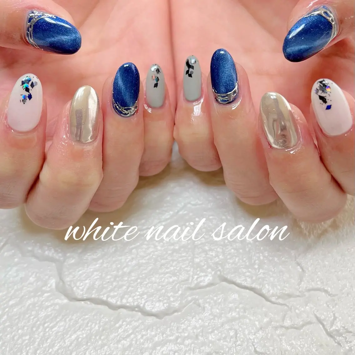 ネイル ラメ(グリッター) ハンドネイル white nail salonのネイルデザイン