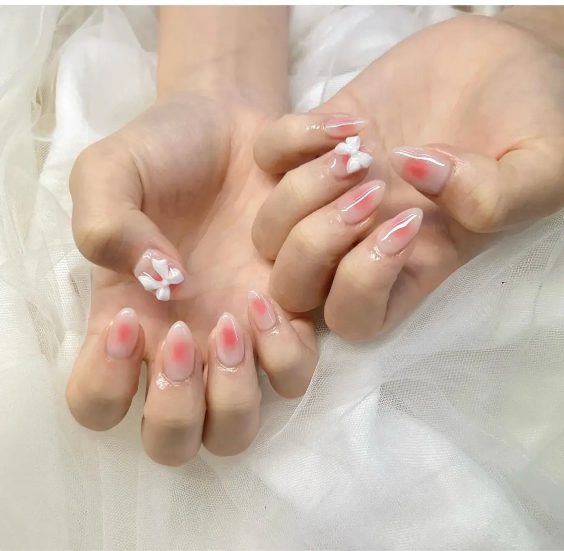 【ミニモ限定🌹】simpleチークネイル💅デカリボンパーツ🎀2個¥6,900の写真