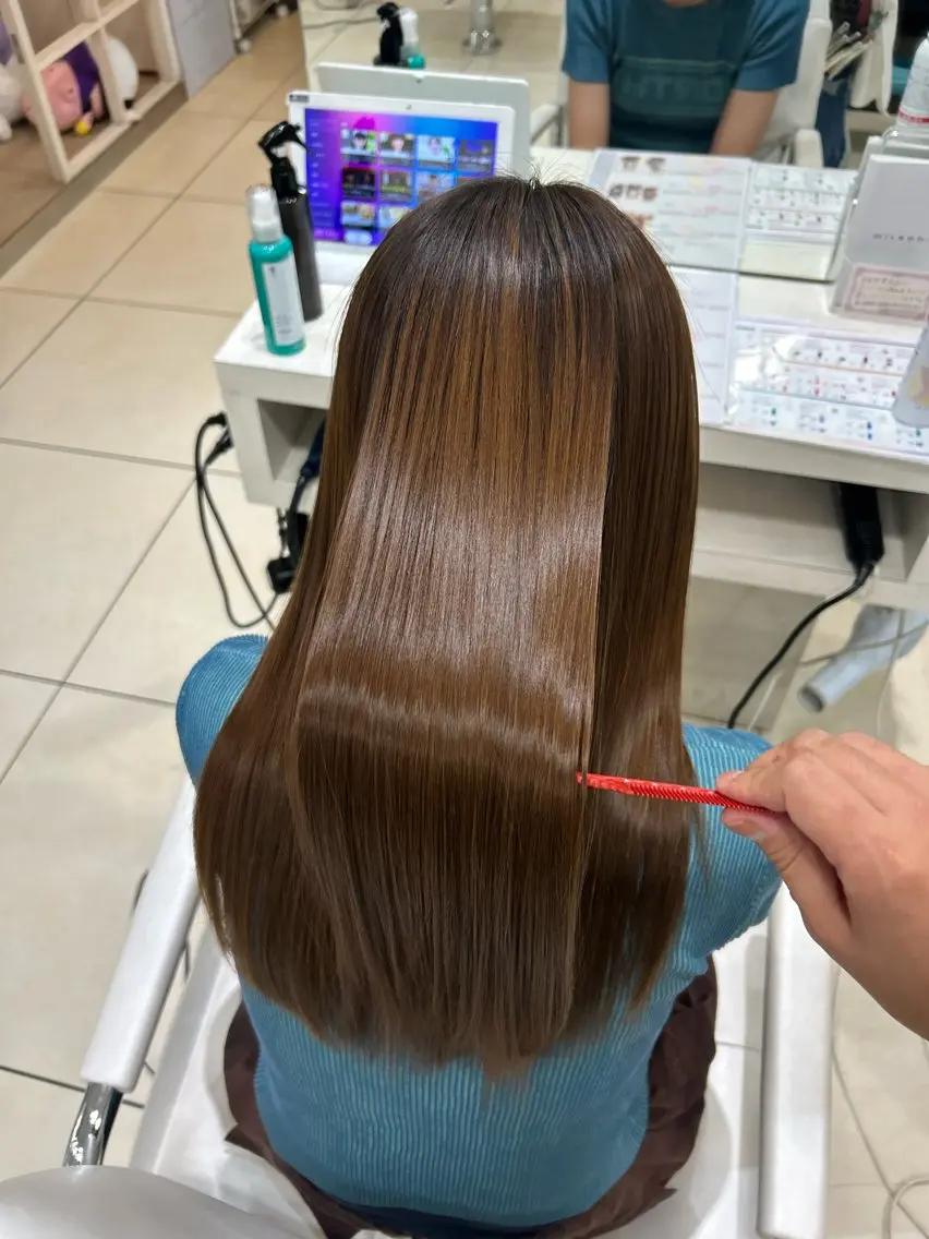 ロング カット ヘアカラー トリートメント 【髪質改善カラー】 瀧田嵐士🇰🇷のヘアスタイル