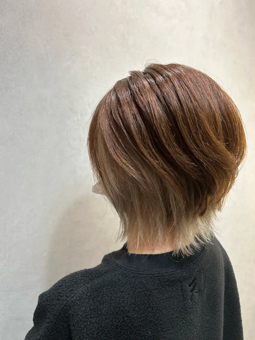 ショート カラー ボブレイヤー インナーカラー ボブ くびれヘア くびれレイヤー カット ヘアカラー TELA HAIR 守谷のヘアスタイル