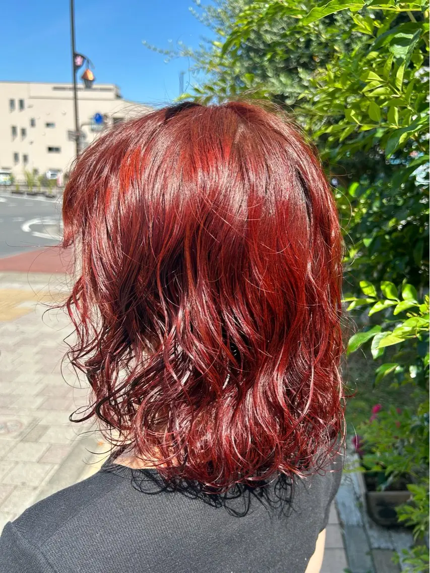 セミロング カラー ヘアカラー 💛艶カラー髪質改善 💛MIYUのヘアスタイル