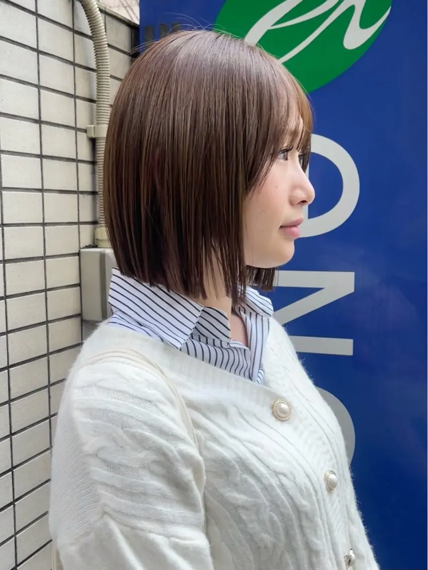 ミディアム カット ヘアカラー トリートメント 園田 渉 ◤SHIKIO◢のヘアスタイル