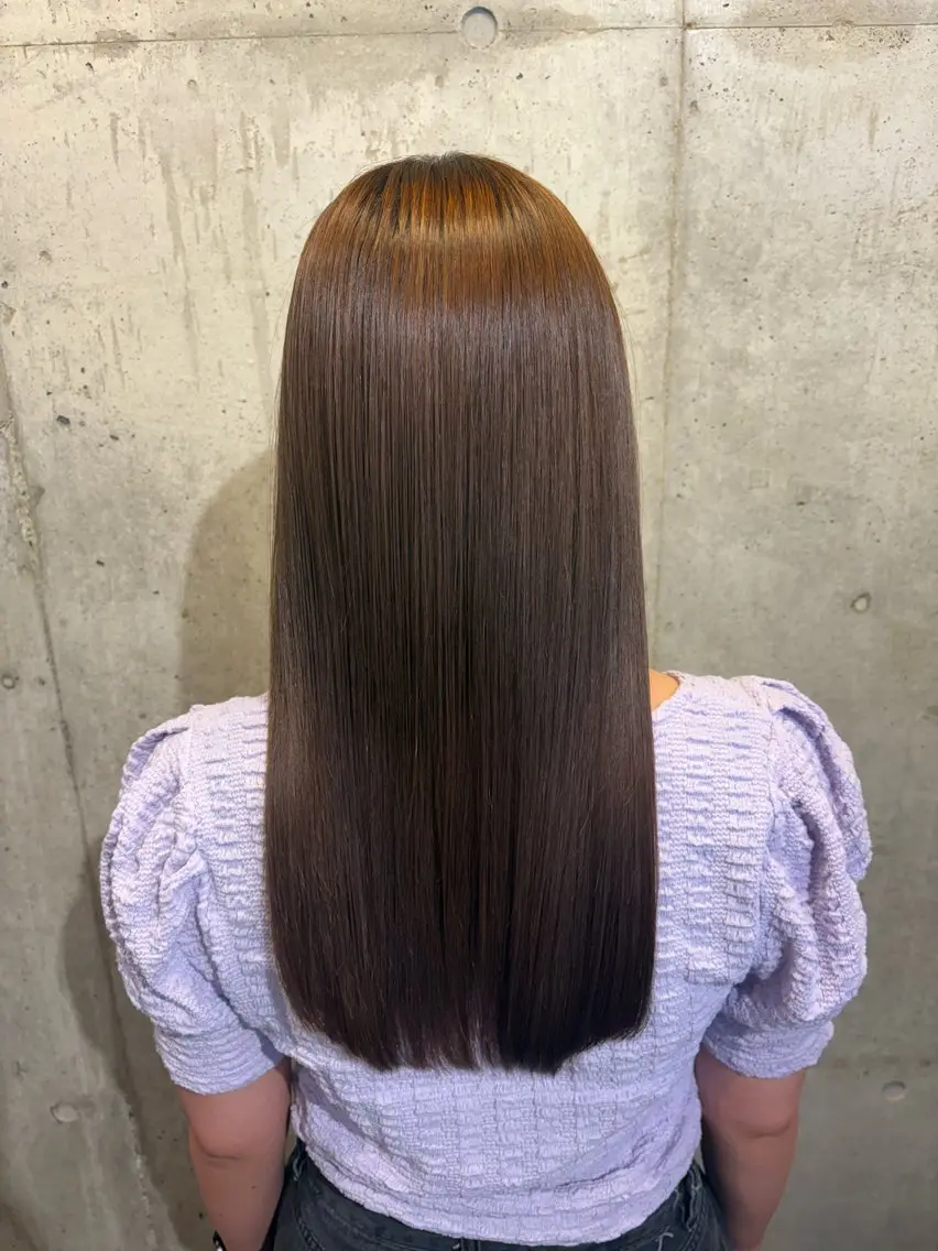 ロング 縮毛矯正 髪質改善/ストレート 坂田のヘアスタイル
