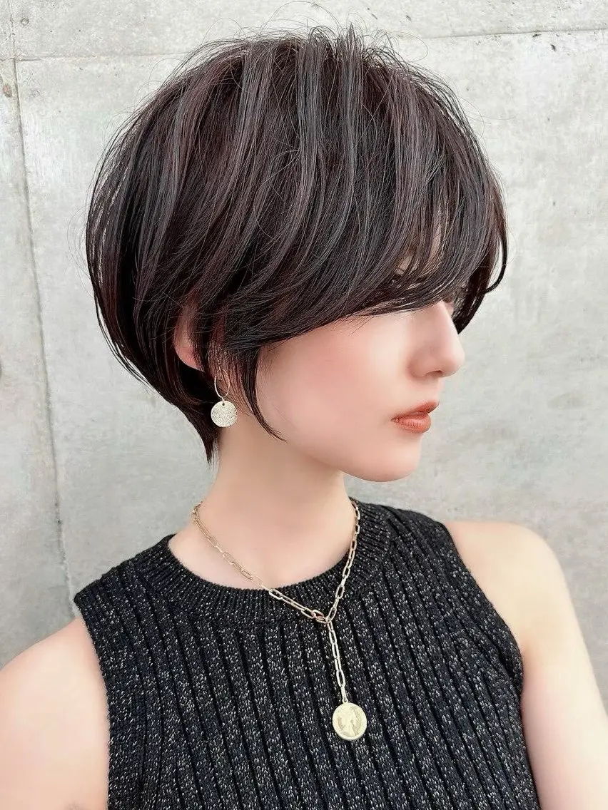 ショート カット ヘアカラー トリートメント 久米 春輝のヘアスタイル