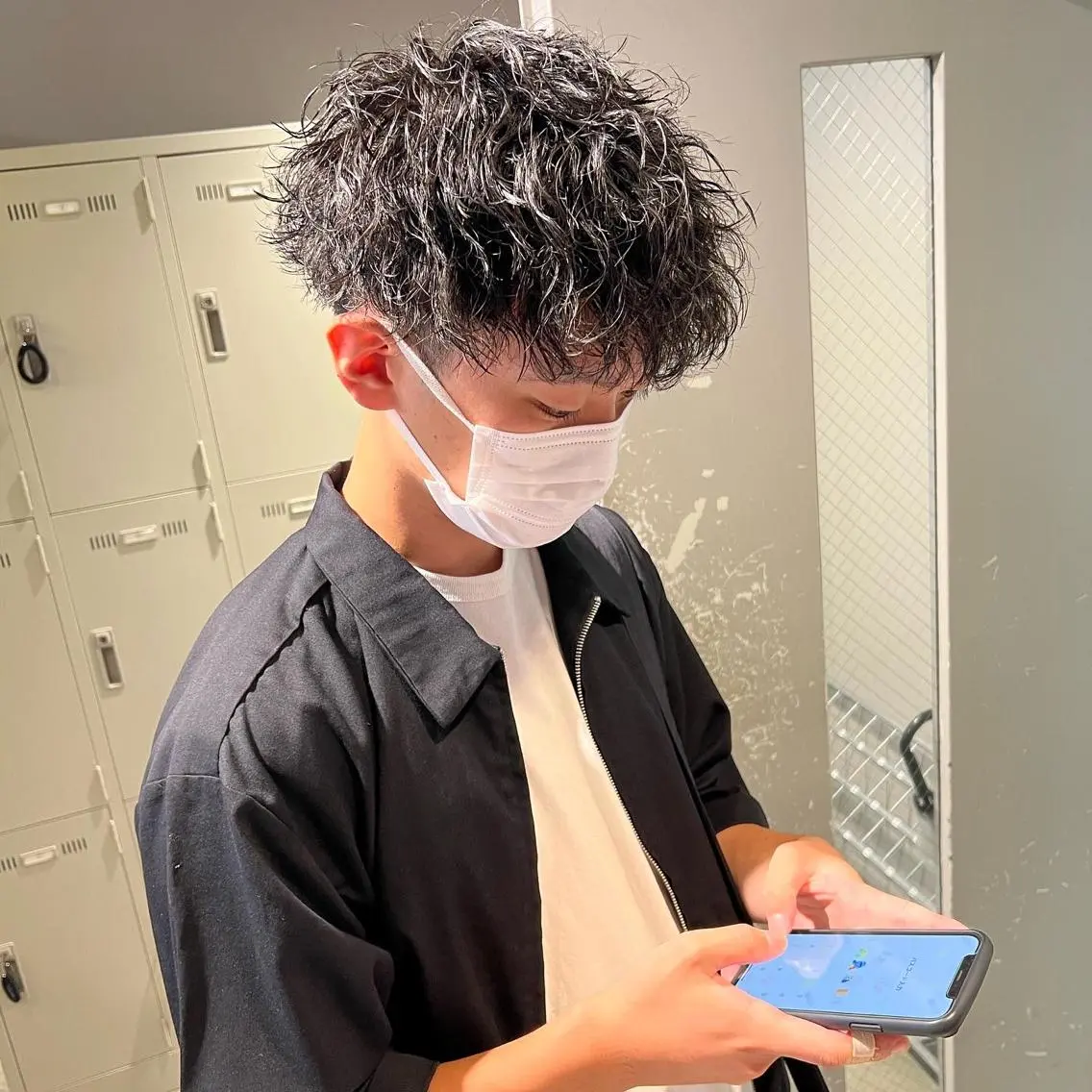 ショート カラー パーマ メンズ メンズパーマ特化 TAIGAのヘアスタイル