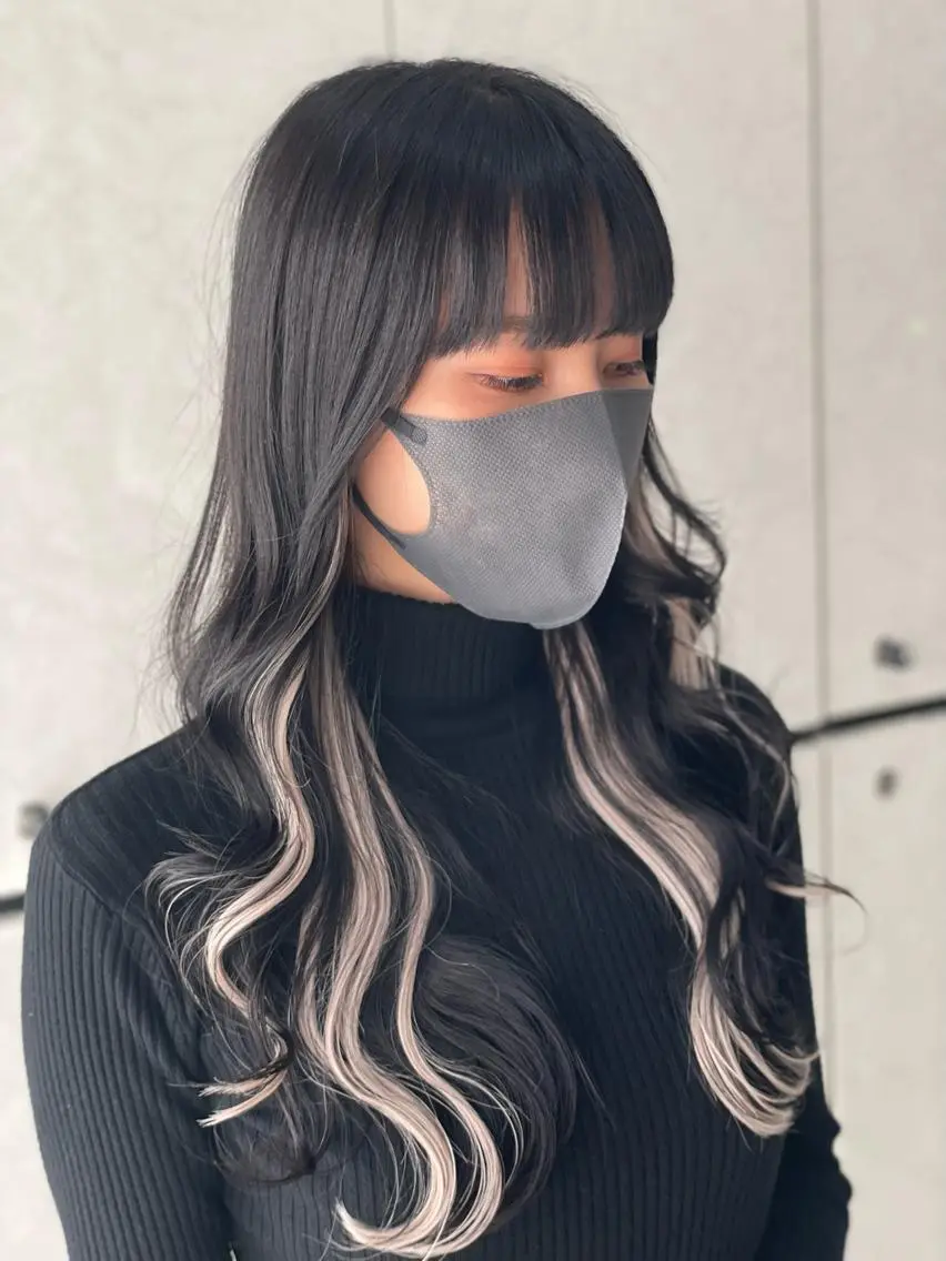 💎ダメージ0💎インナーorコントラストハイライト【10本ならどこにつけてもOK】+ワンカラー エクステカット込み✂︎の写真