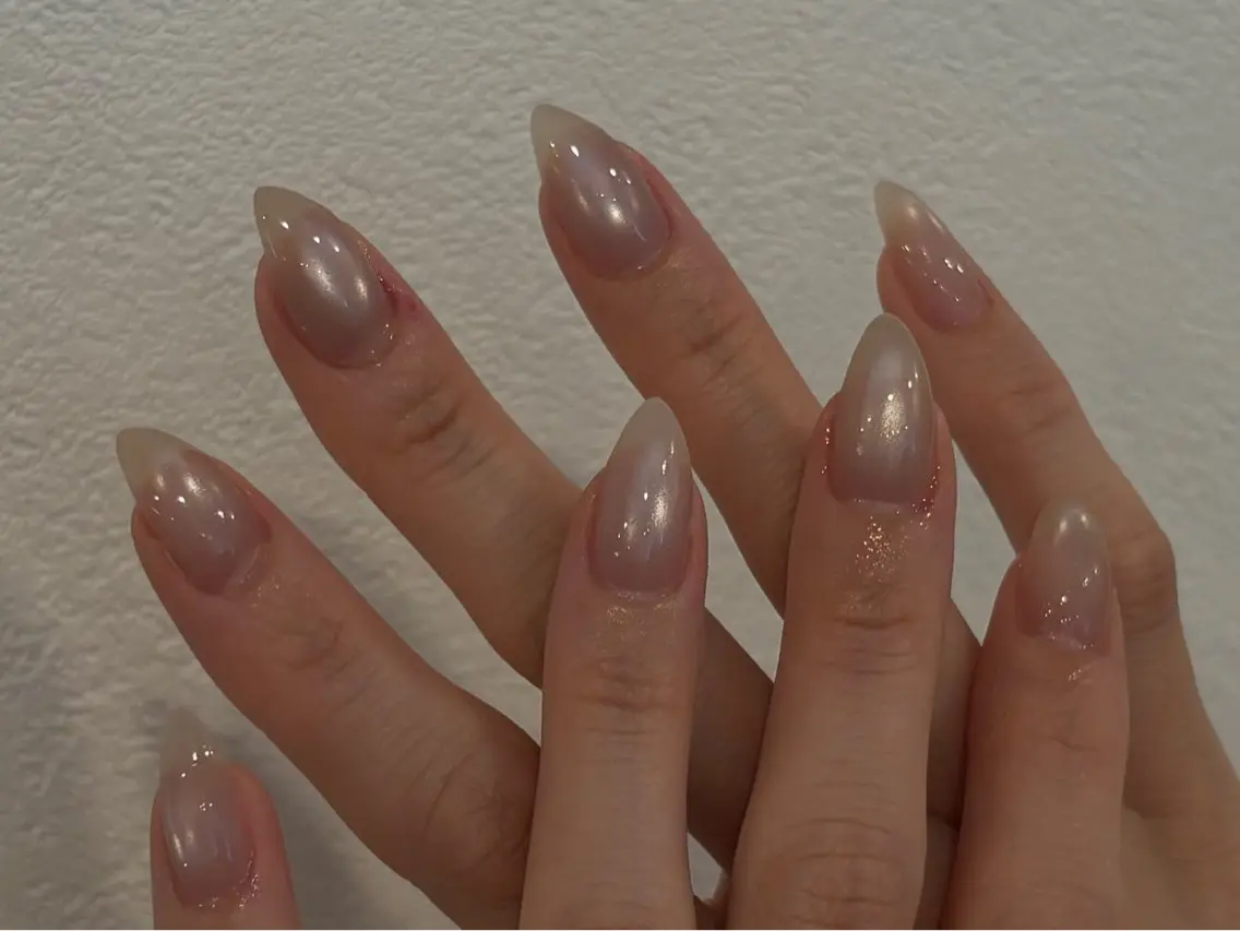 ネイル マグネットネイル ハンドネイル sparkling mint_聖のネイルデザイン
