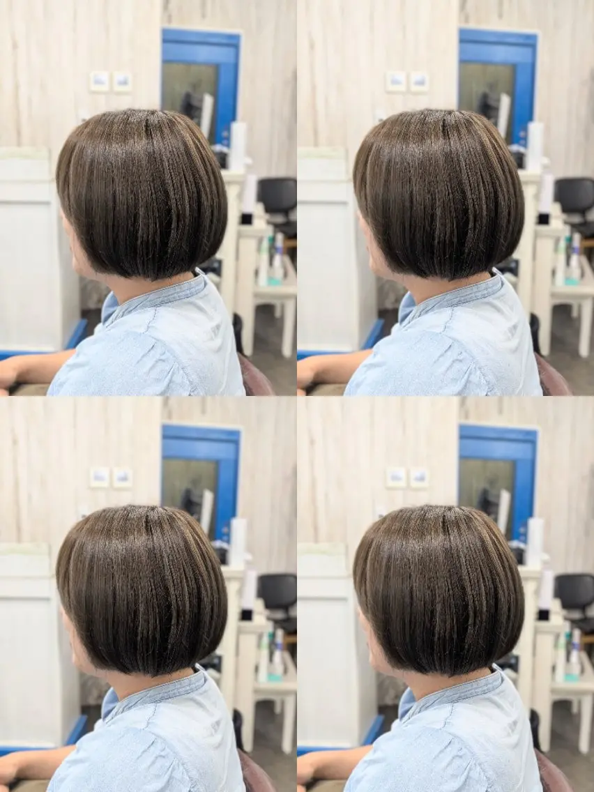 ショート カラー ショートボブ ハンサムショート 丸みショート アディクシーカラー 透明感カラー カット ヘアカラー トリートメント メンズパーマ/顔周り レイヤーカット/えののヘアスタイル