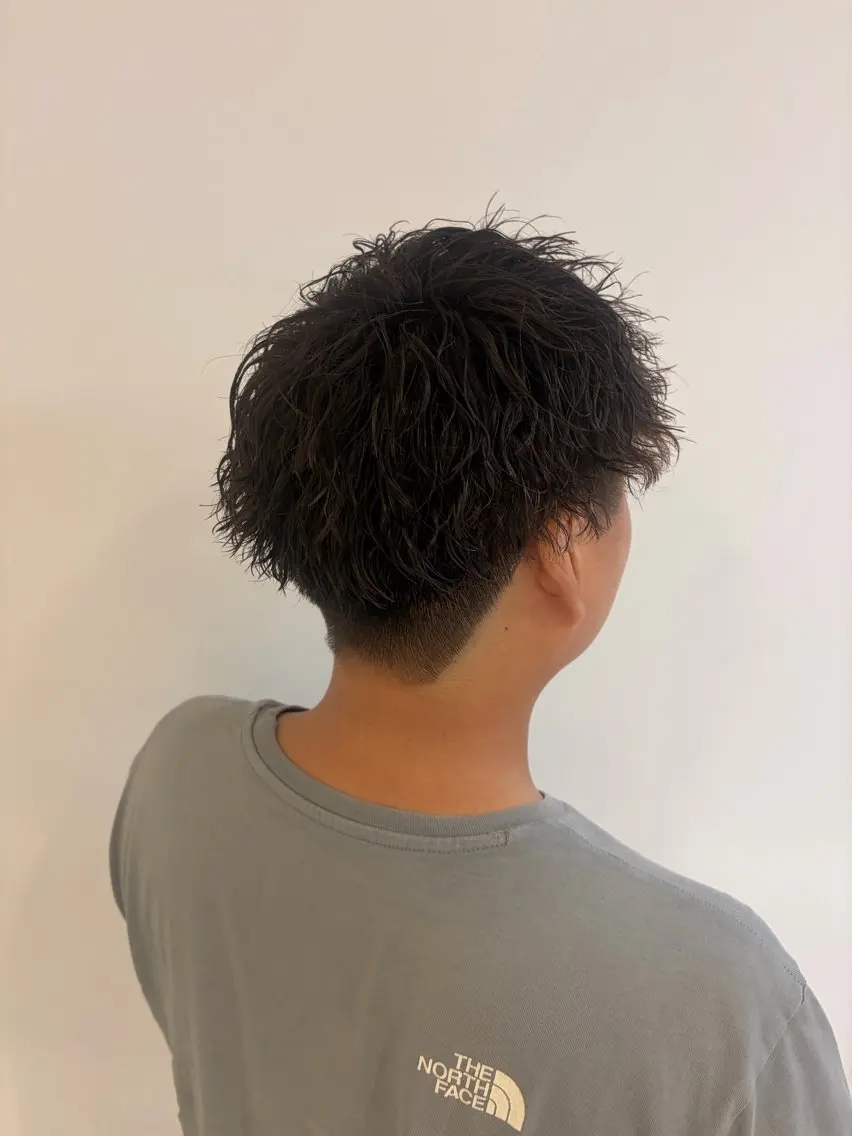 ショート パーマ メンズ メンズパーマ カット パーマ 安藤萌栞 /パーマモデル募集のヘアスタイル