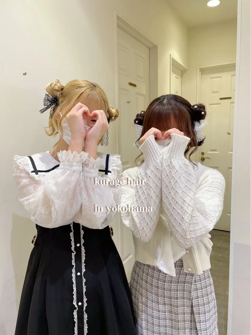 セミロング ヘアアレンジ シールエクステ横浜 🐏☁️miminaのヘアスタイル