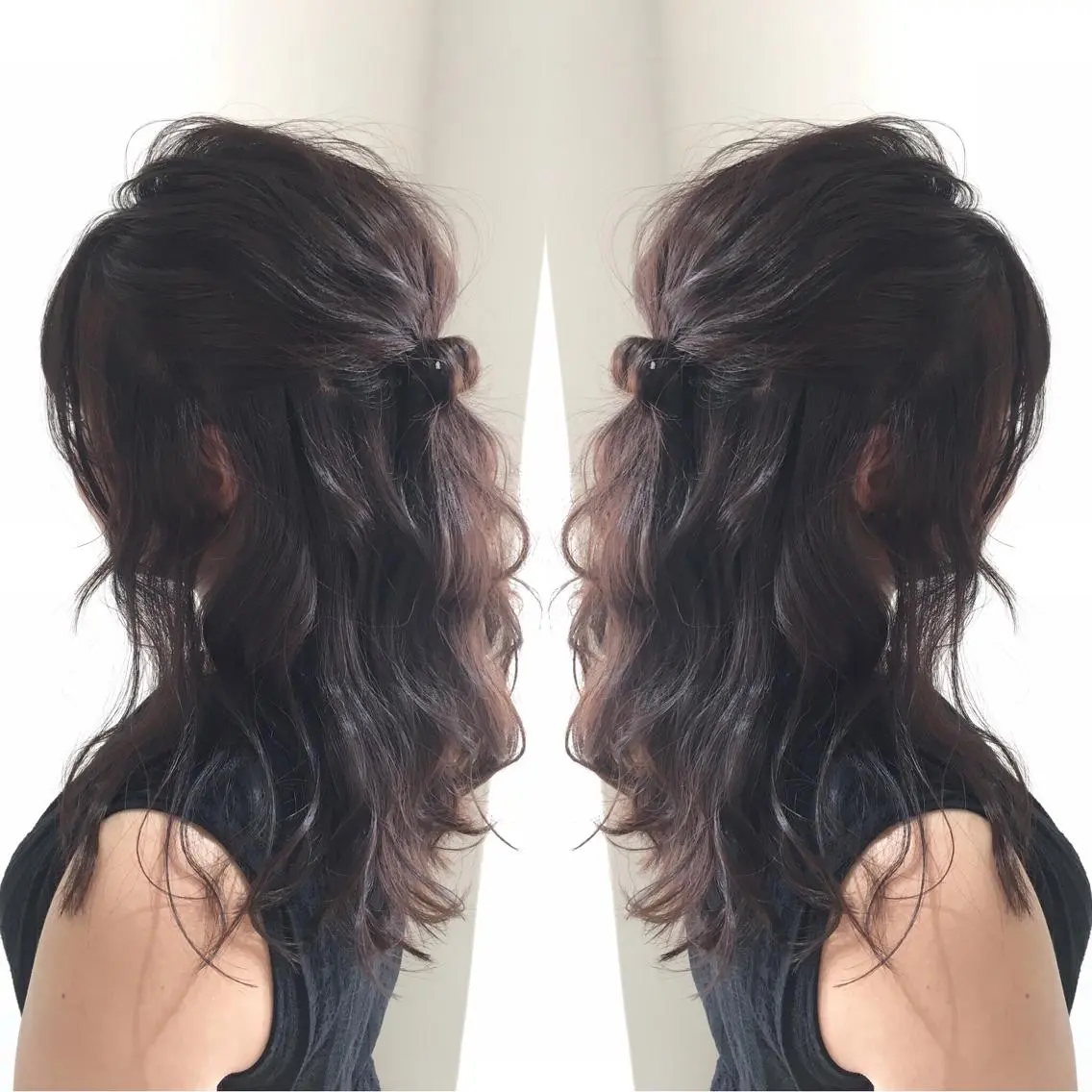 ロング カラー パーマ 中間 将人のヘアスタイル