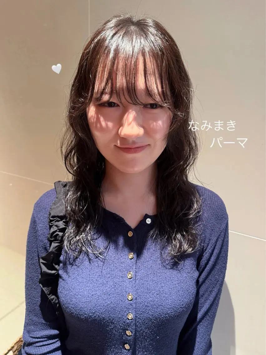 ミディアム パーマ カット パーマ 大橋 芽衣のヘアスタイル