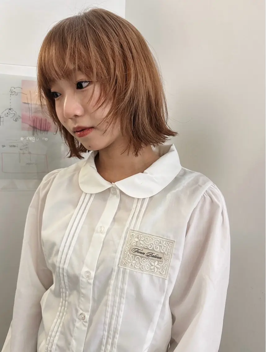 ミディアム カラー ベージュカラー 🎀 ナナのヘアスタイル