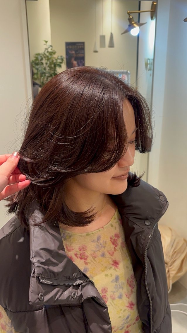 カラー ブラウンカラー ヘアカラー トリートメント 透明感カラー/髪質改 善/オリーブ/ayaのヘアスタイル