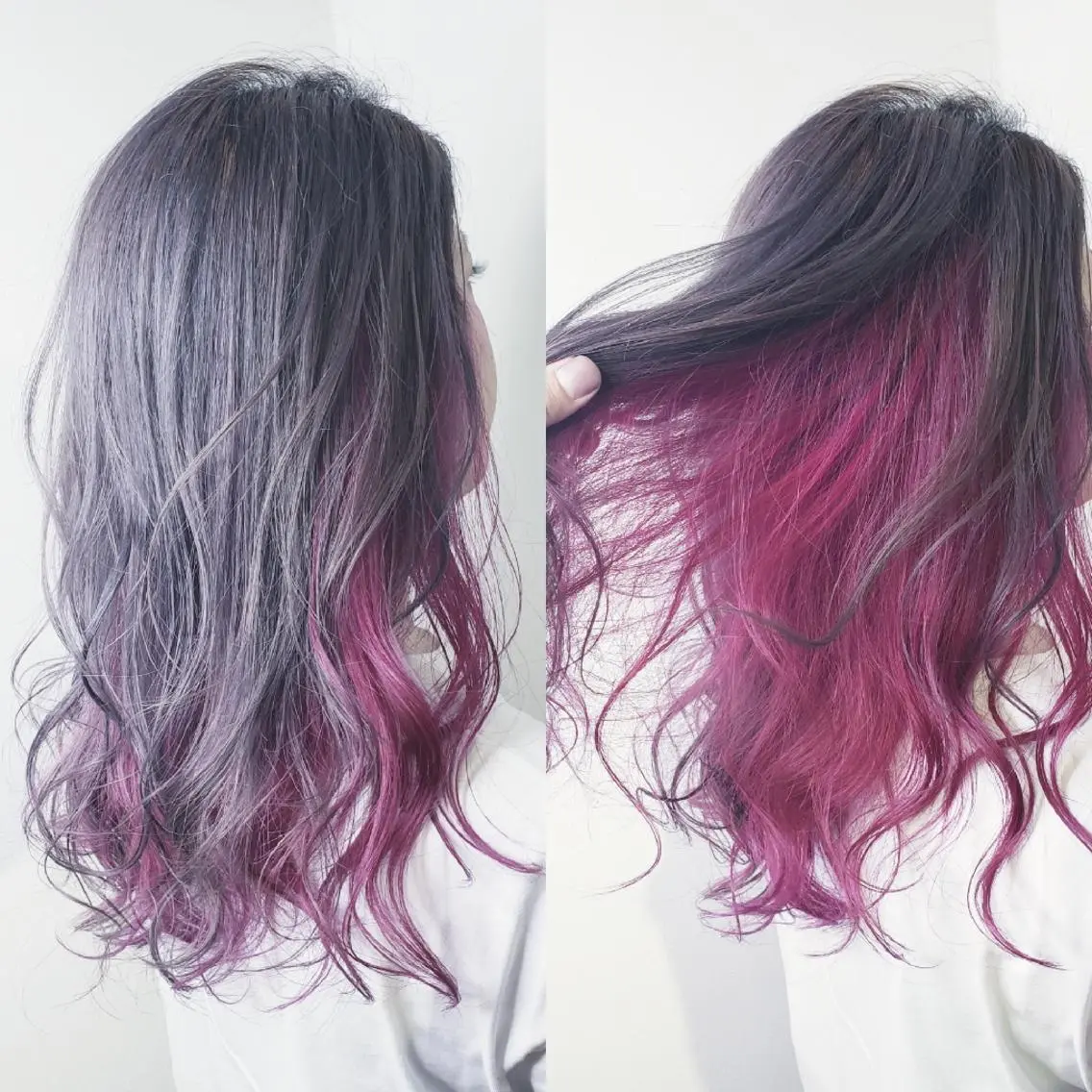 セミロング カラー ピンクカラー シルバー 【髪質改善美容師】t occa茨木篠原健太のヘアスタイル