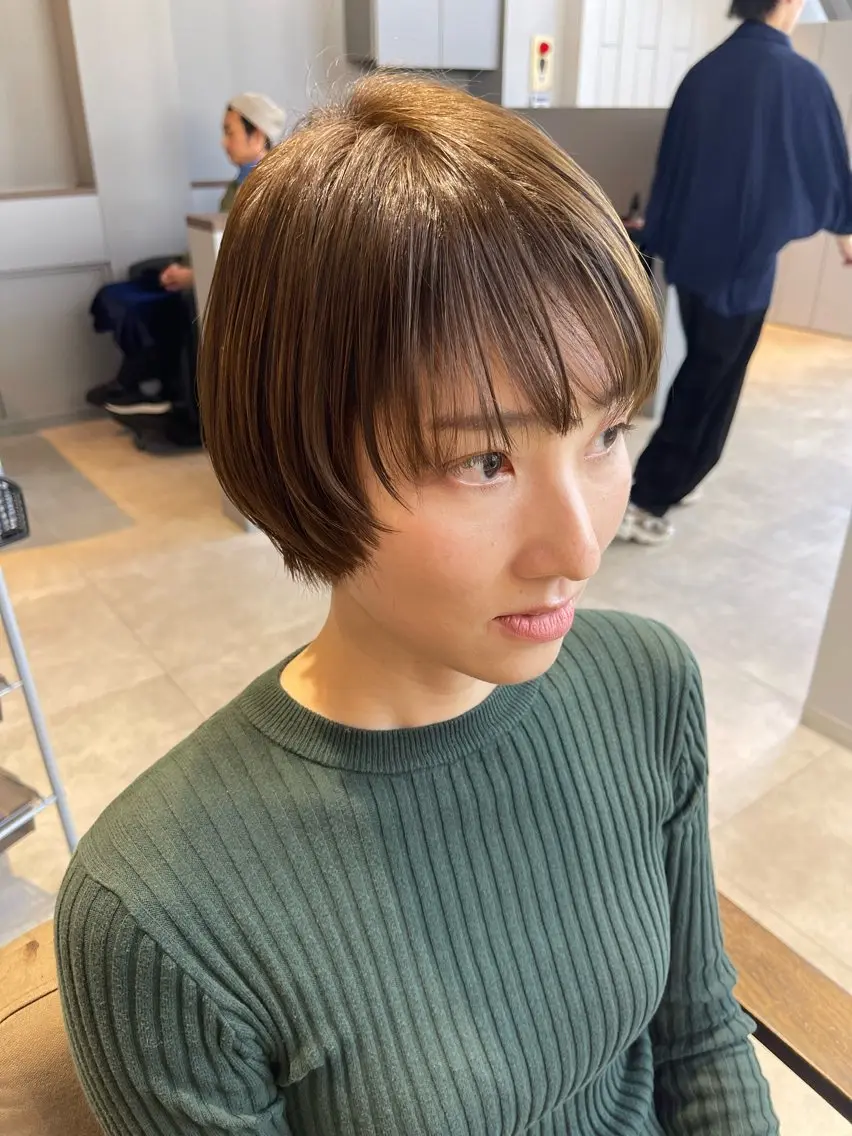 ショート ショートヘア 縮毛矯正 カット 石原圭悟 /ショート/艶カラーのヘアスタイル