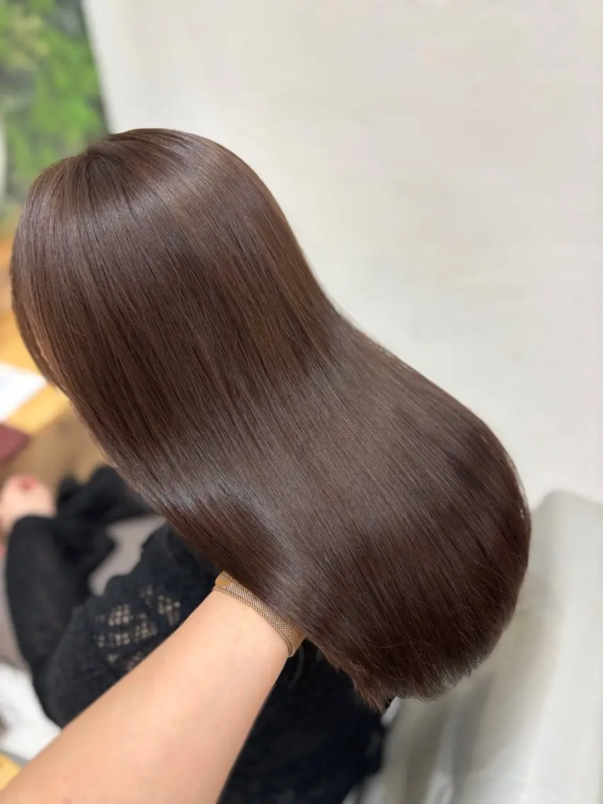 ミディアム カラー ベージュカラー 髪質改善 トリートメント ヘアカラー オリーブカラー/ ピンクカラー/みさきのヘアスタイル