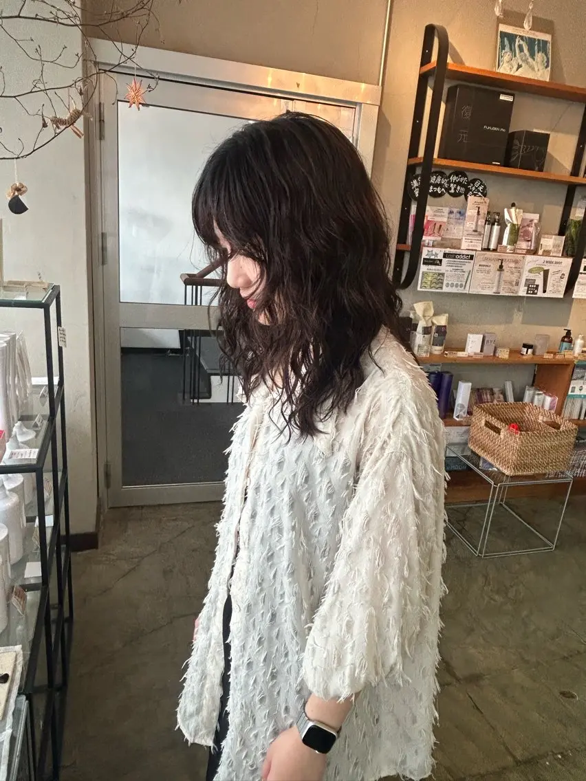 セミロング セミロングパーマ レイヤーカット カット パーマ 優香 /モデル募集中のヘアスタイル