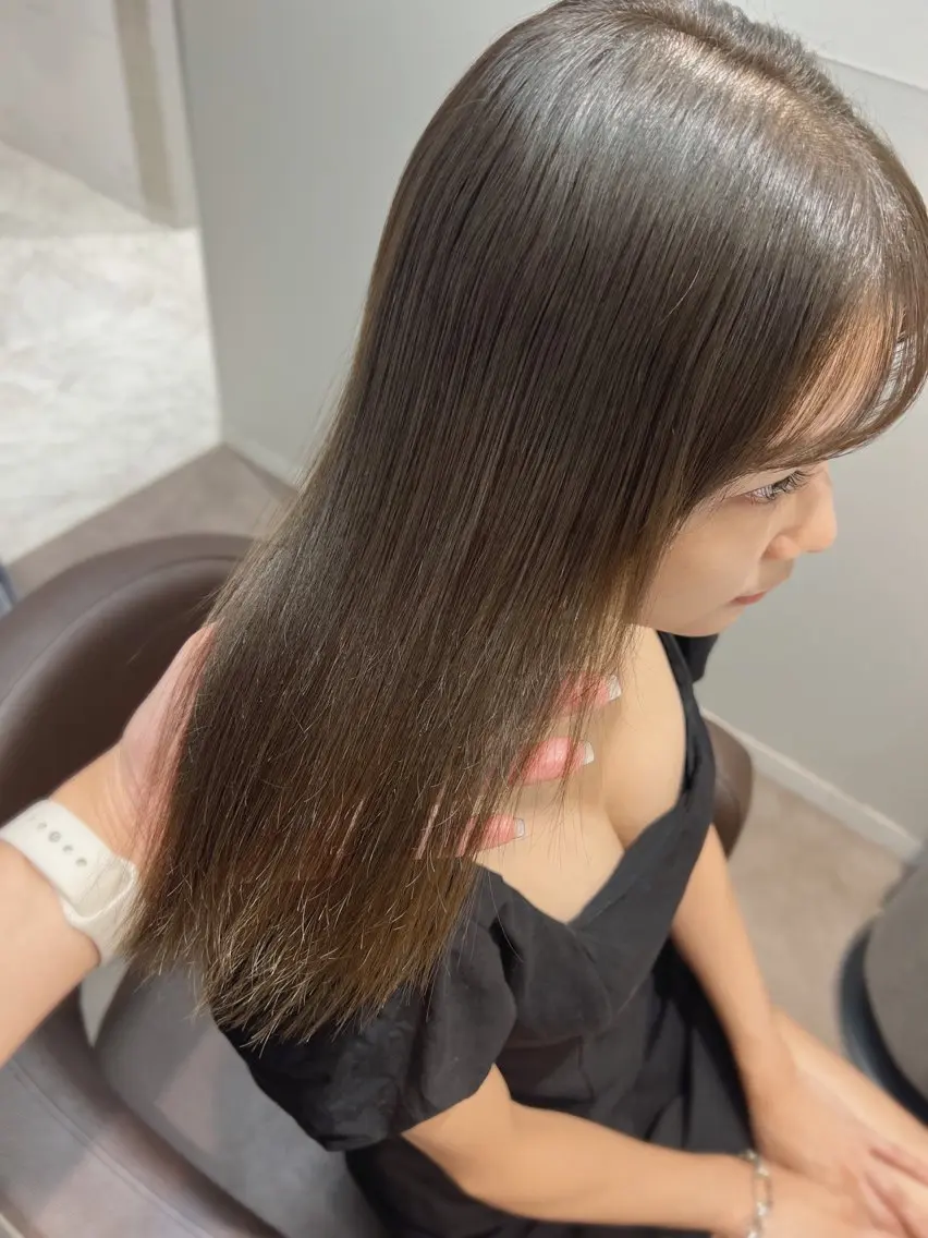 ミディアム ヘアカラー トリートメント 韓国モテhair🍑 momoのヘアスタイル