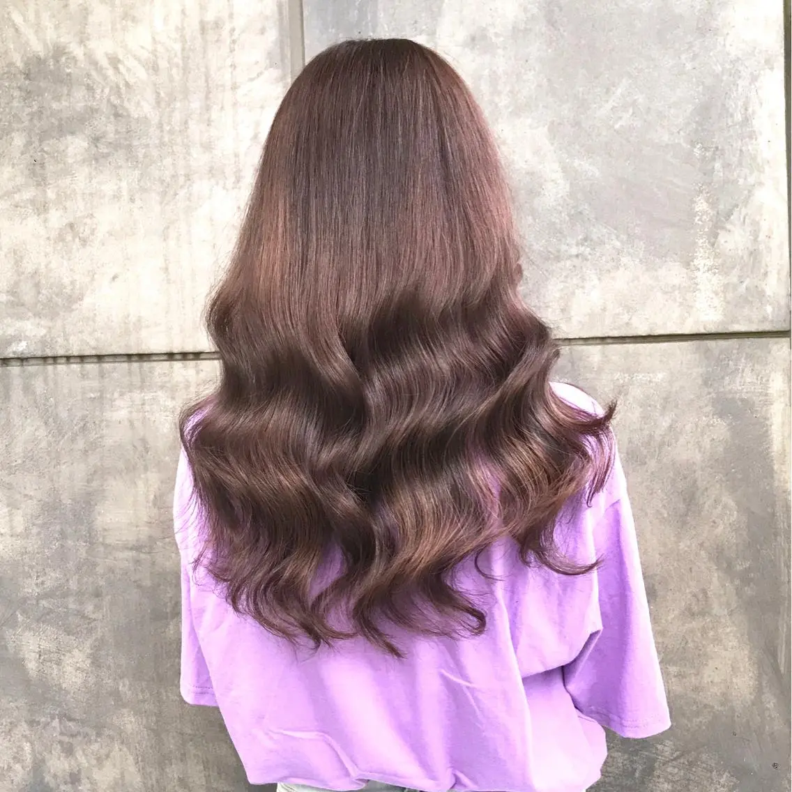 ロング カラー ブリーチ ブラウンカラー グレージュ ピンクカラー ヨシンモリ K-POP好き美容師 🇰🇷Kai.Yのヘアスタイル