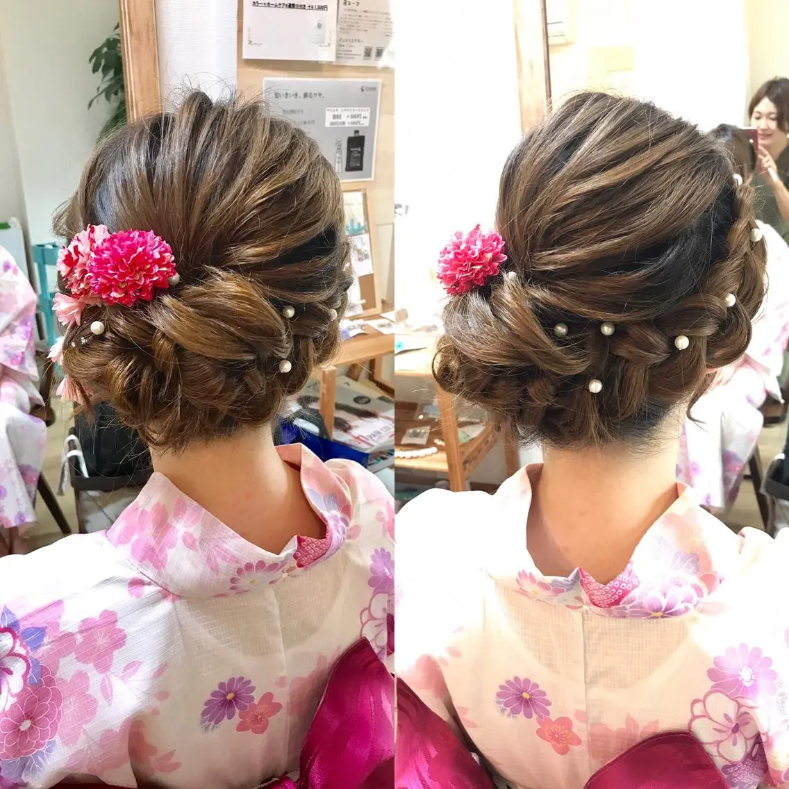 ミディアム ヘアアレンジ マツエク・マツパ 早朝✨ヘアセット 着付け/清水玲歌のヘアスタイル