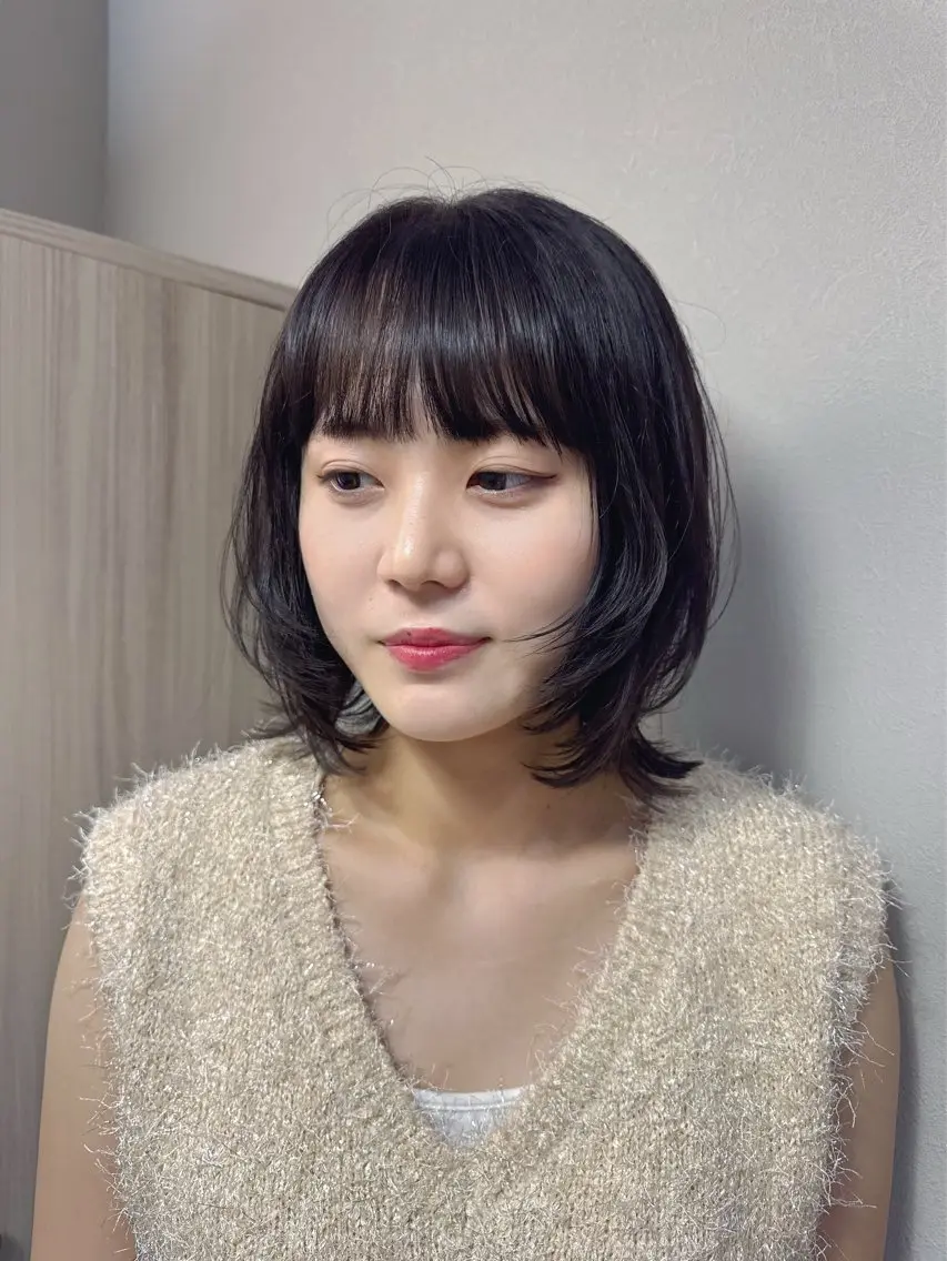 ショート 顔周りカット レイヤーカット カット CLUTCHmuk. AIRI／完全個室のヘアスタイル