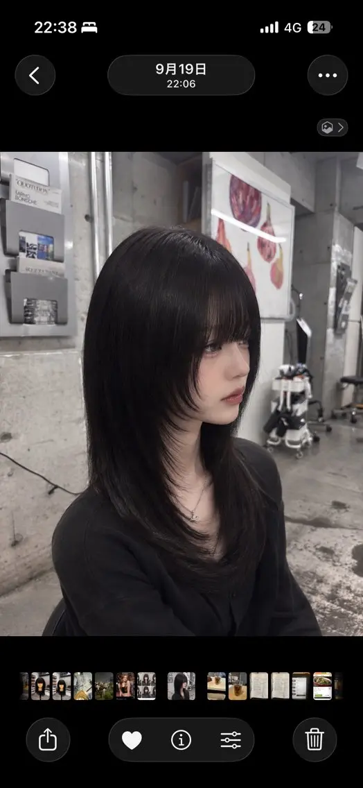 ロング カラー レイヤーカット ロング まひろ カットモデル募集中のヘアスタイル