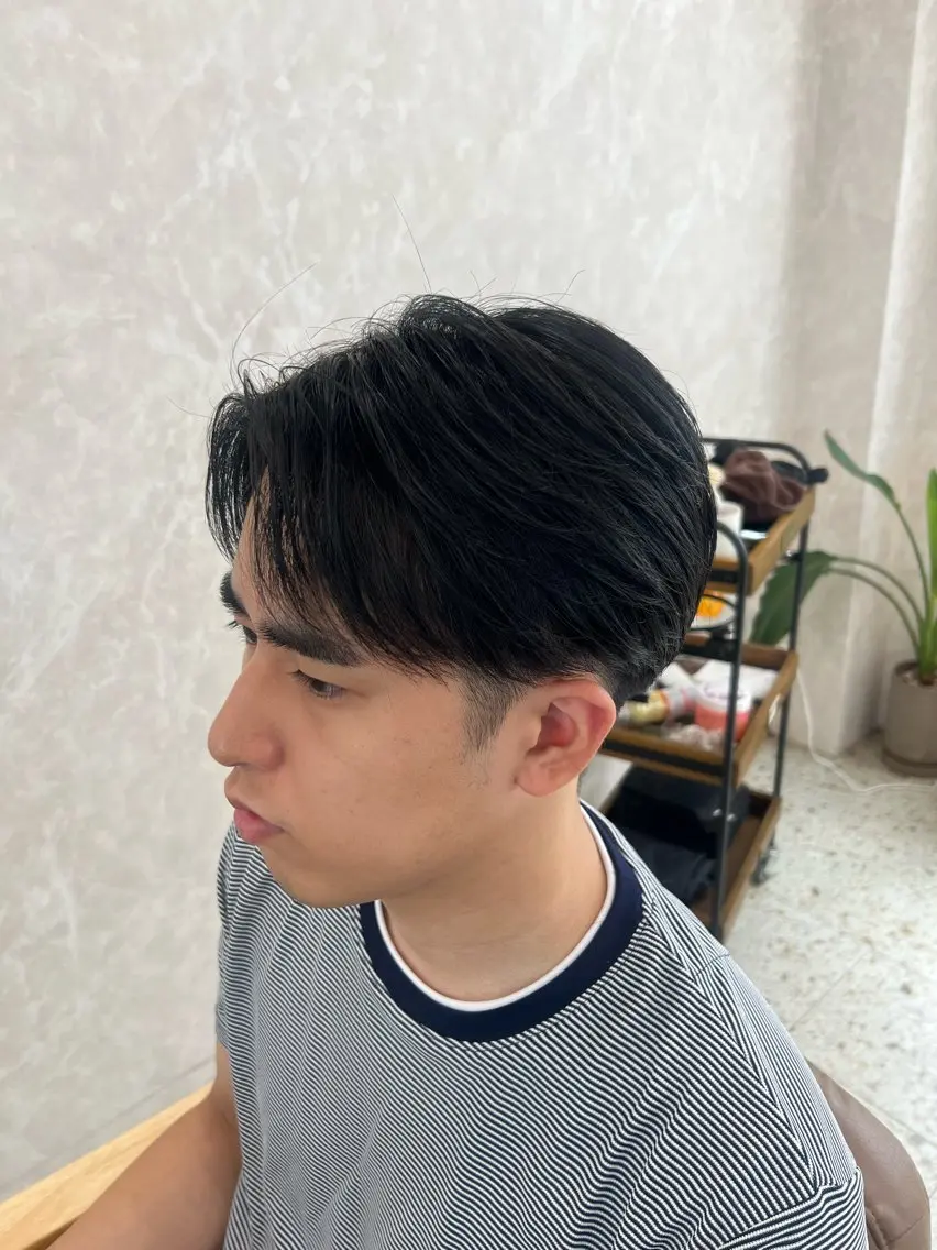 ショート メンズ センターパート メンズパーマ 似合わせカット カット 近藤 叶大のヘアスタイル