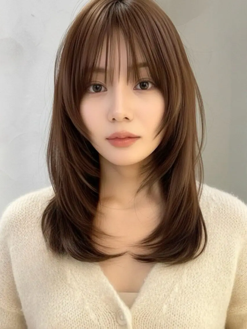 ⭐︎ミディアムレイヤーカット➕髪質改善トリートメント⭐︎の写真