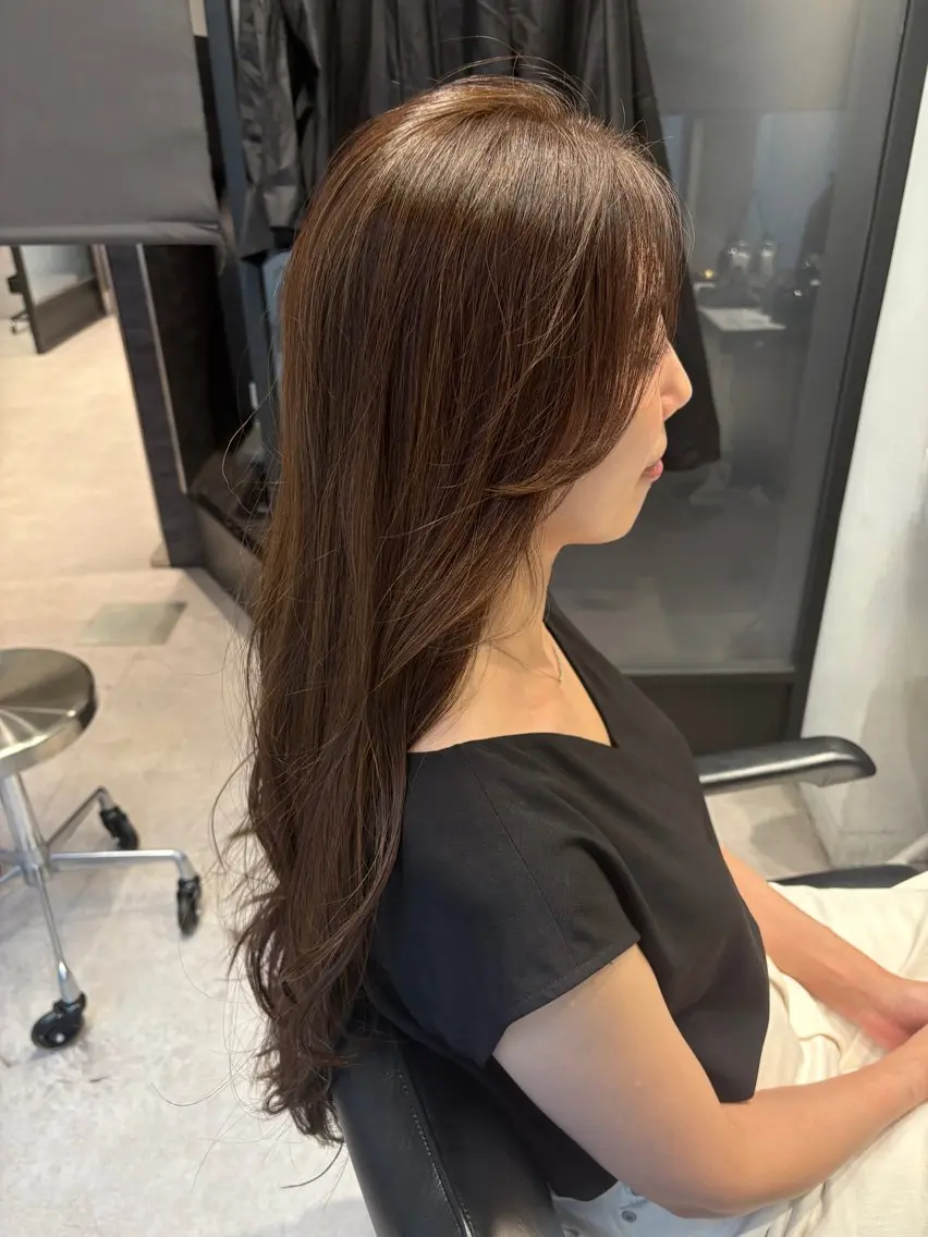 ロング ハイライト カット ヘアカラー ヘッドスパ matka白髪ぼかし 大人ヘア/KEIKOのヘアスタイル