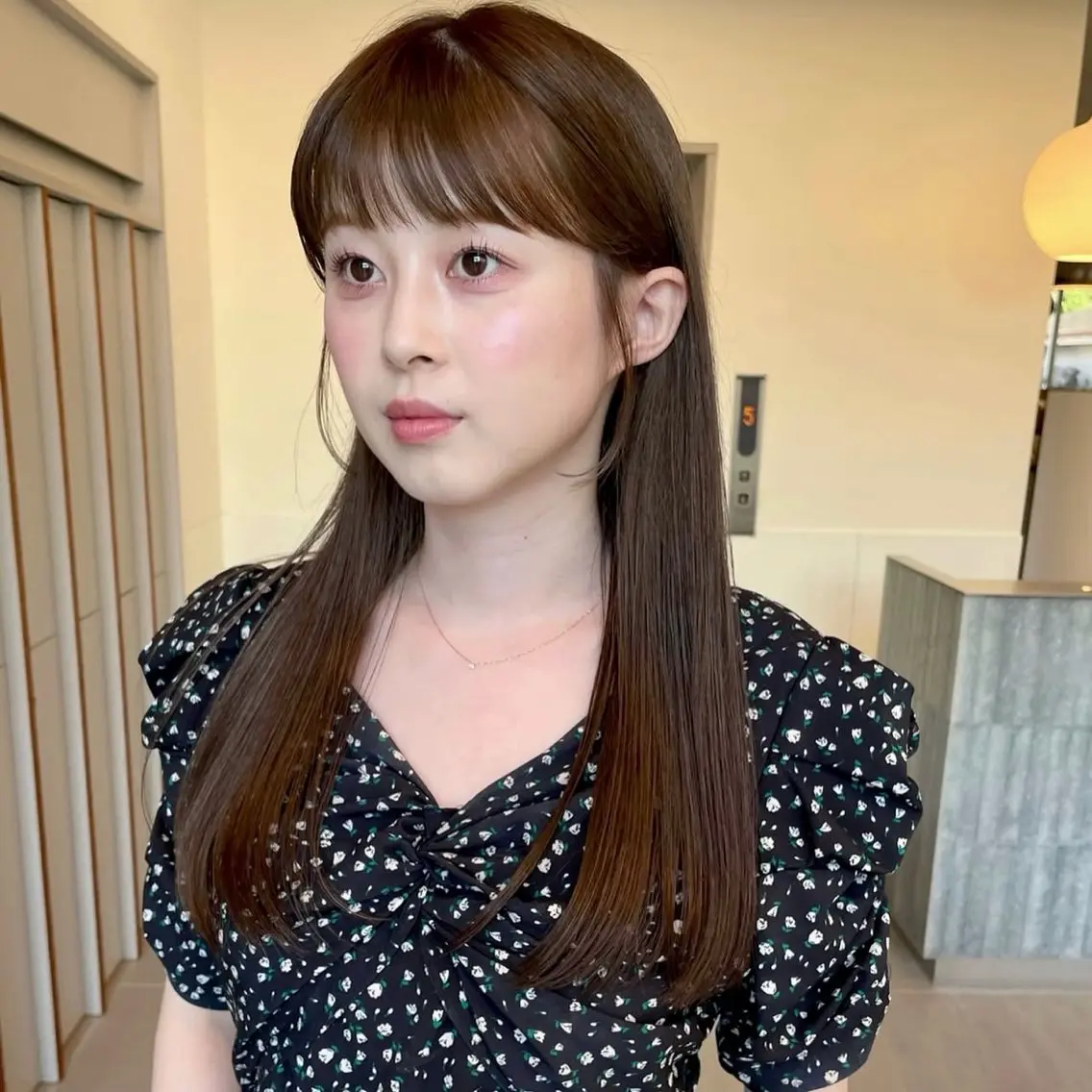 ロング カラー 透明感カラー カット 縮毛矯正 レイヤー/縮毛矯正/ 暖色/mao🎀のヘアスタイル
