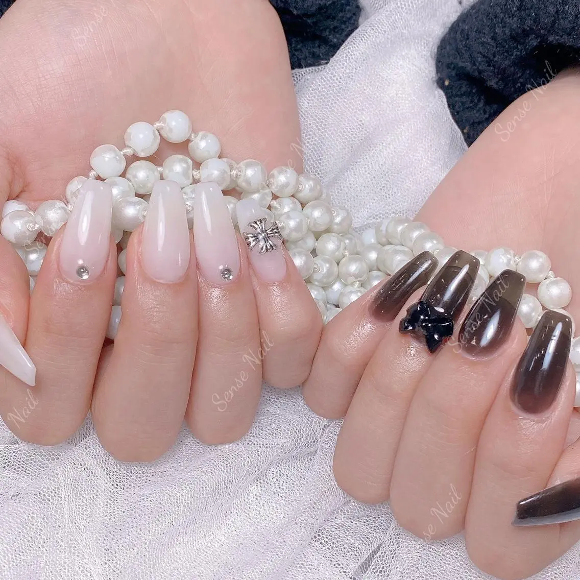 ネイル ストーンネイル ハンドネイル ハンドケア Maiii 💗のネイルデザイン