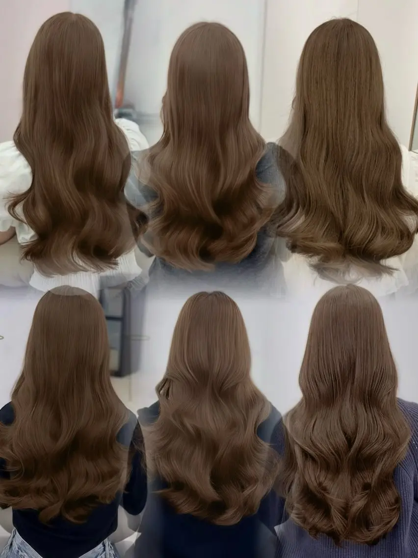 ロング カラー miyuu/ベージュ ブリーチなしWカラーのヘアスタイル