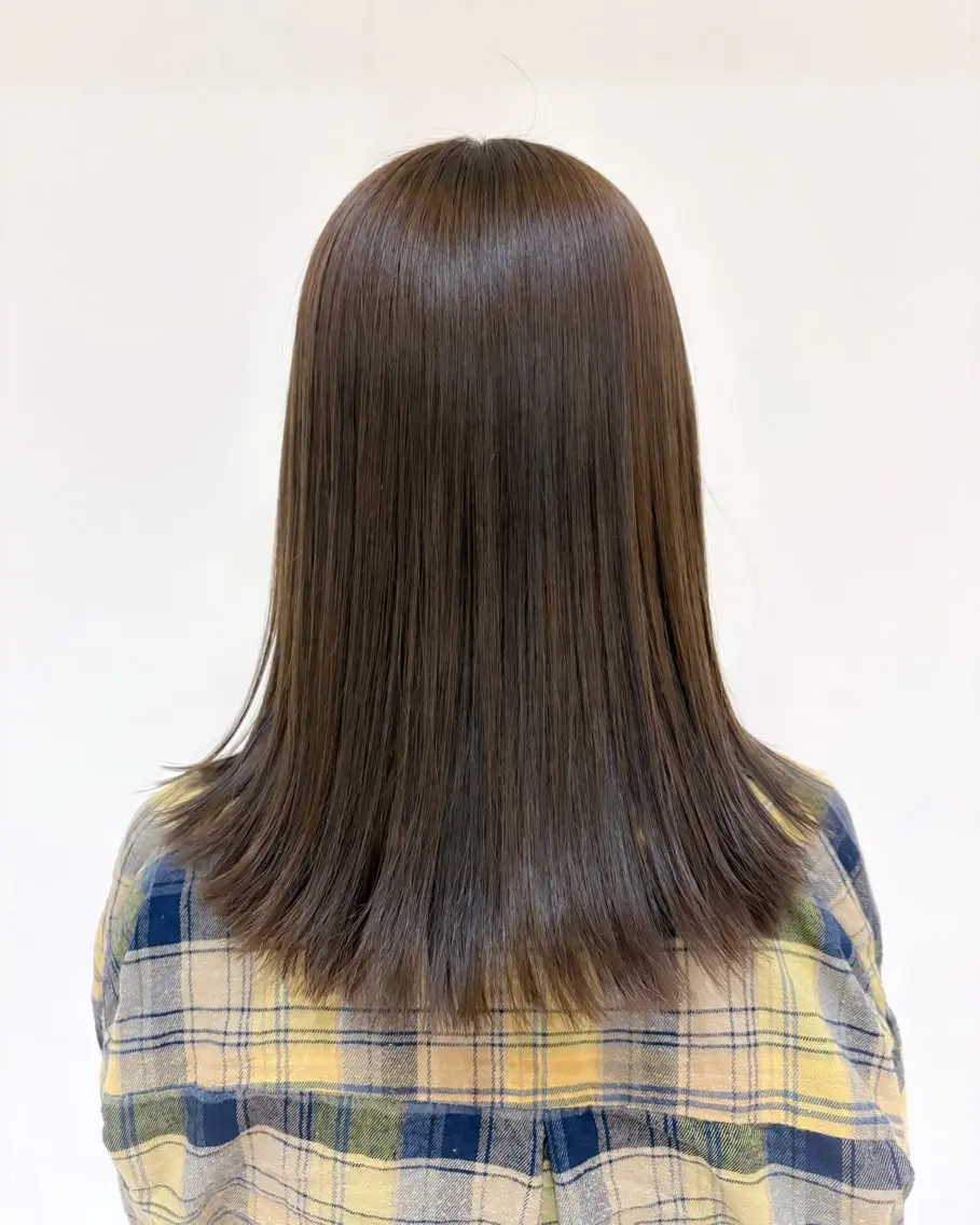ミディアム カット ヘアカラー トリートメント 石平 暖のヘアスタイル