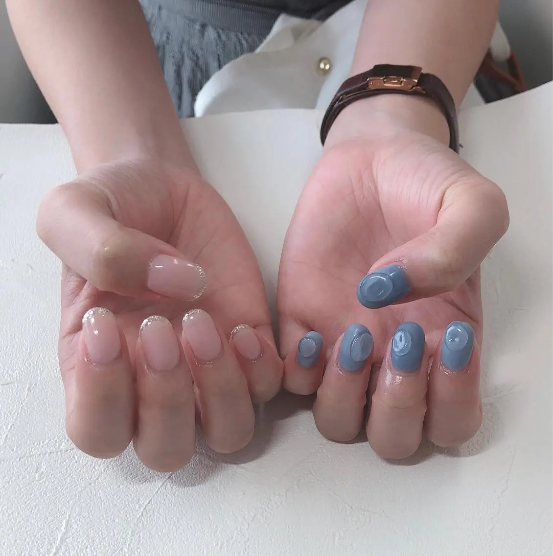 ネイル フレンチネイル ラメ(グリッター) マットネイル ニュアンスネイル nails 🎀meのネイルデザイン