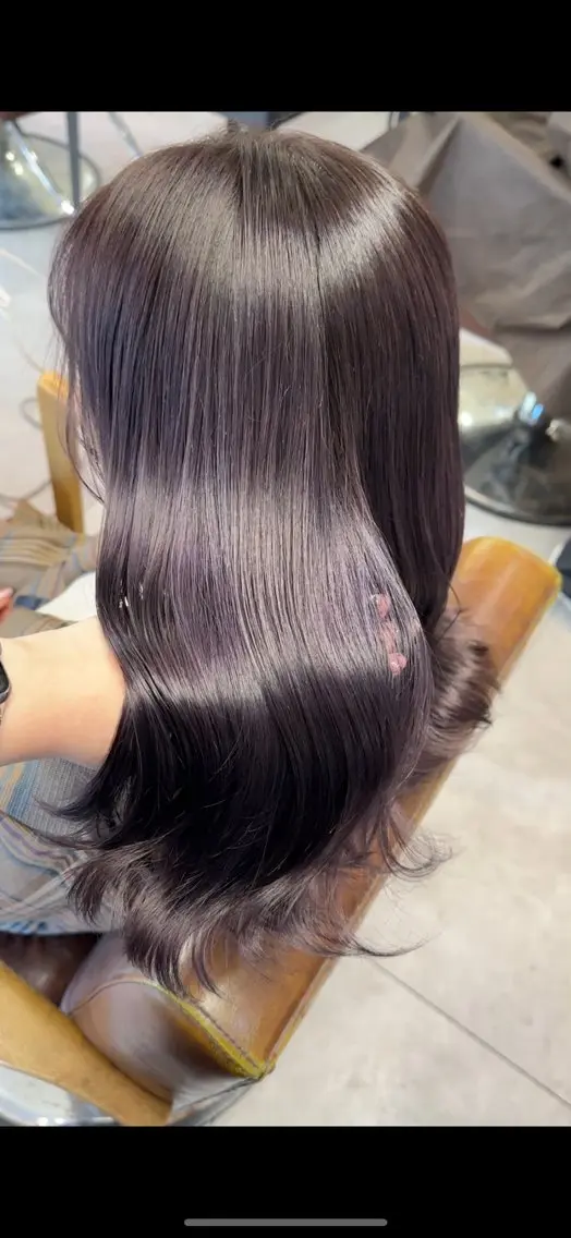 ミディアム 髪質改善 似合わせカット カット ヘアカラー トリートメント 韓国ヘア🇰🇷🎀 YURIAのヘアスタイル