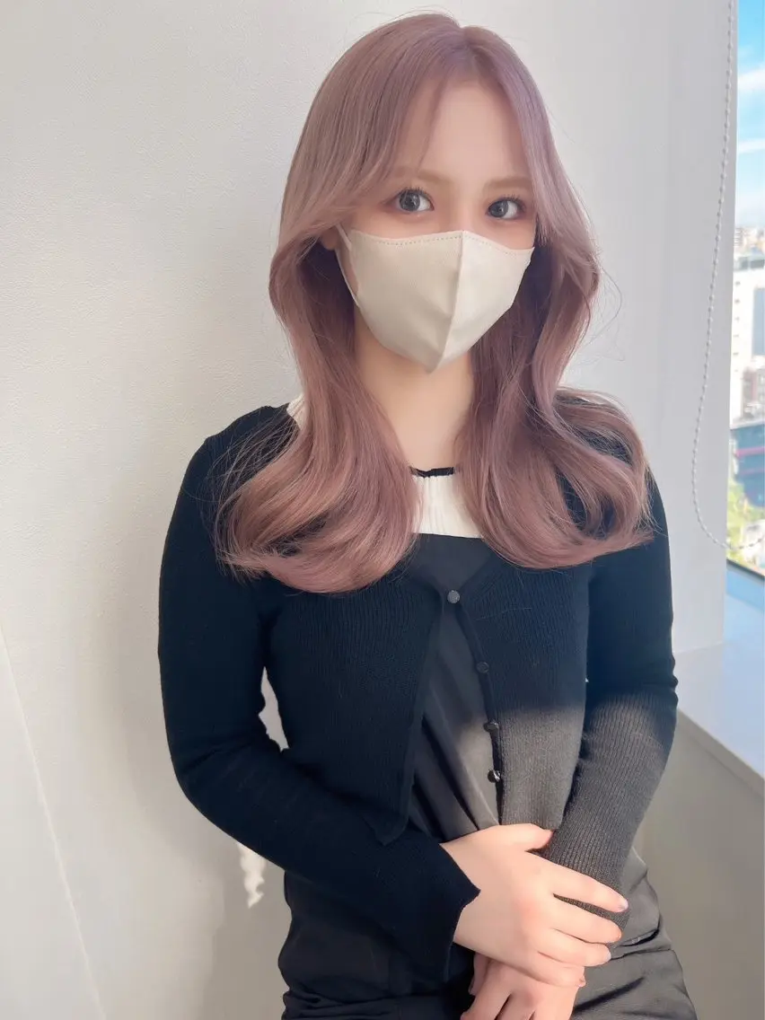 【🩰1日3名様限定🎀】カット+ケアブリーチダブルカラー+似合わせカラー診断+炭酸SPA+コテ巻仕上げ🪄🩷の写真