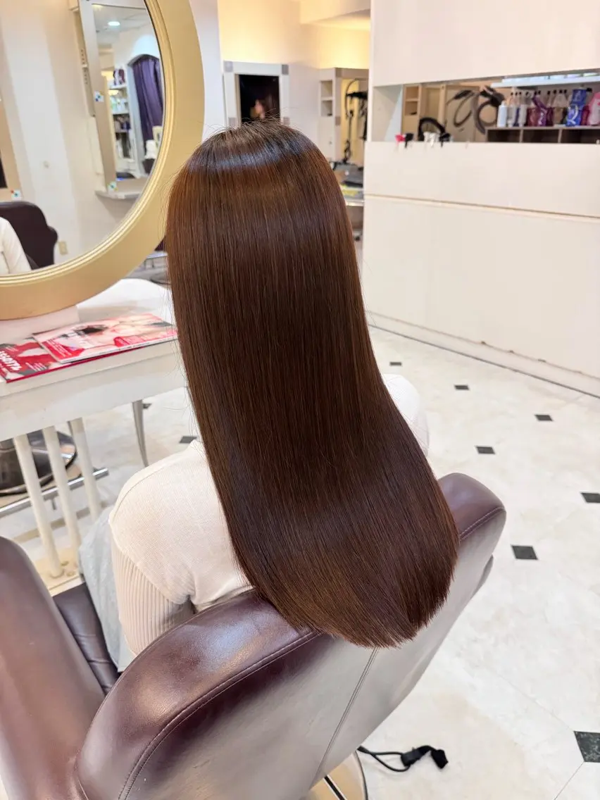 ロング カラー ブリーチ 縮毛矯正 カット 縮毛矯正 トリートメント . Takumiのヘアスタイル