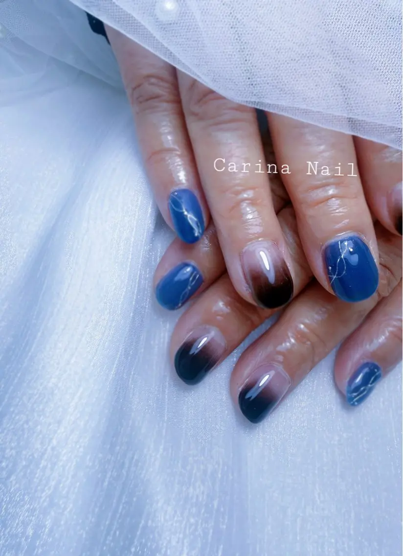 ネイル ブルー Carina Nailのネイルデザイン