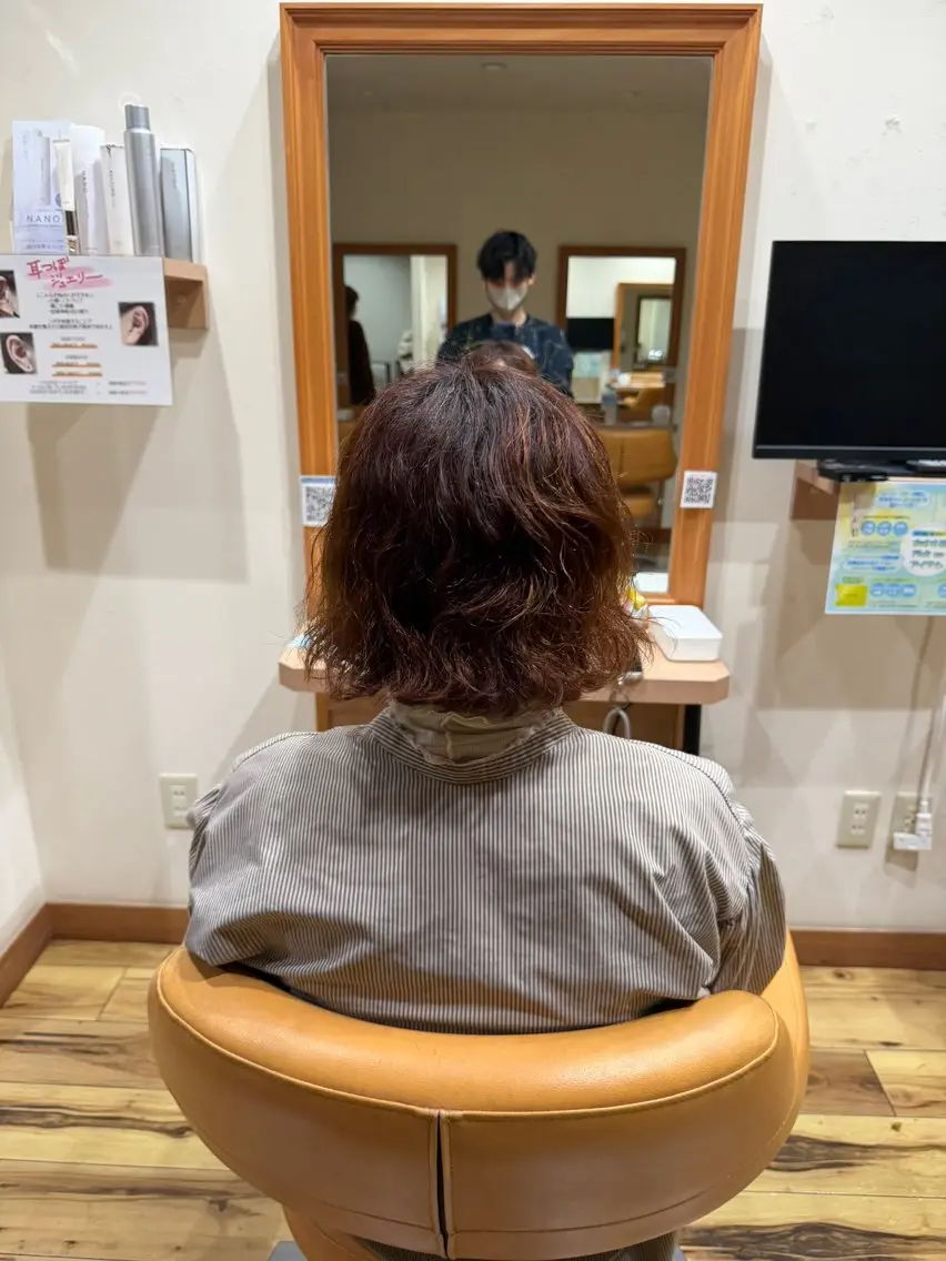 パーマカットの写真