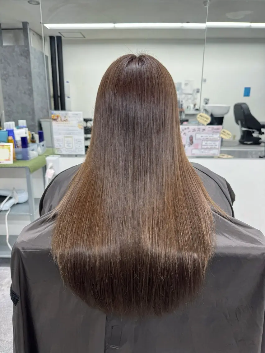 ロング 髪質改善 トリートメント 酸熱トリートメント 髪質改善メニュー 長井 美佐子のヘアスタイル