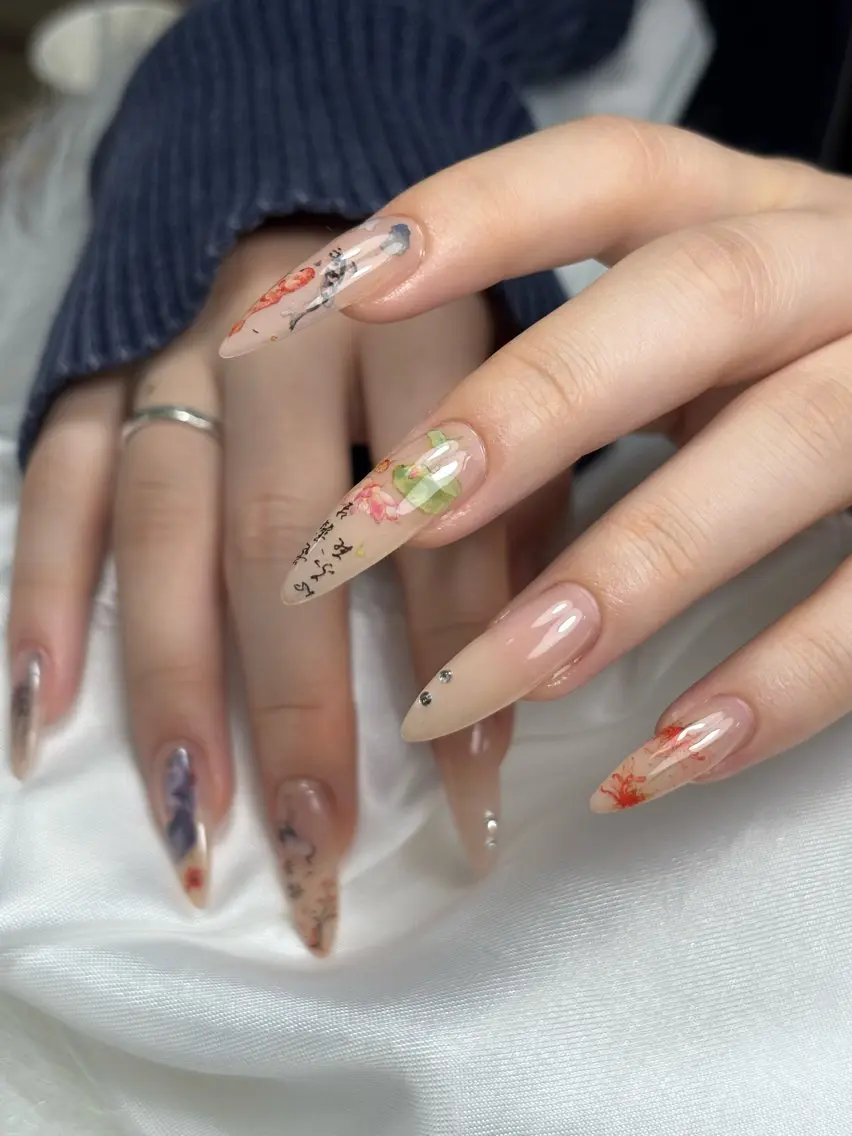 ネイル キラキラネイル 韓国ネイル マグネットネイル 夏ネイル ワンホンネイル ハンドネイル Sully Nail Labのネイルデザイン
