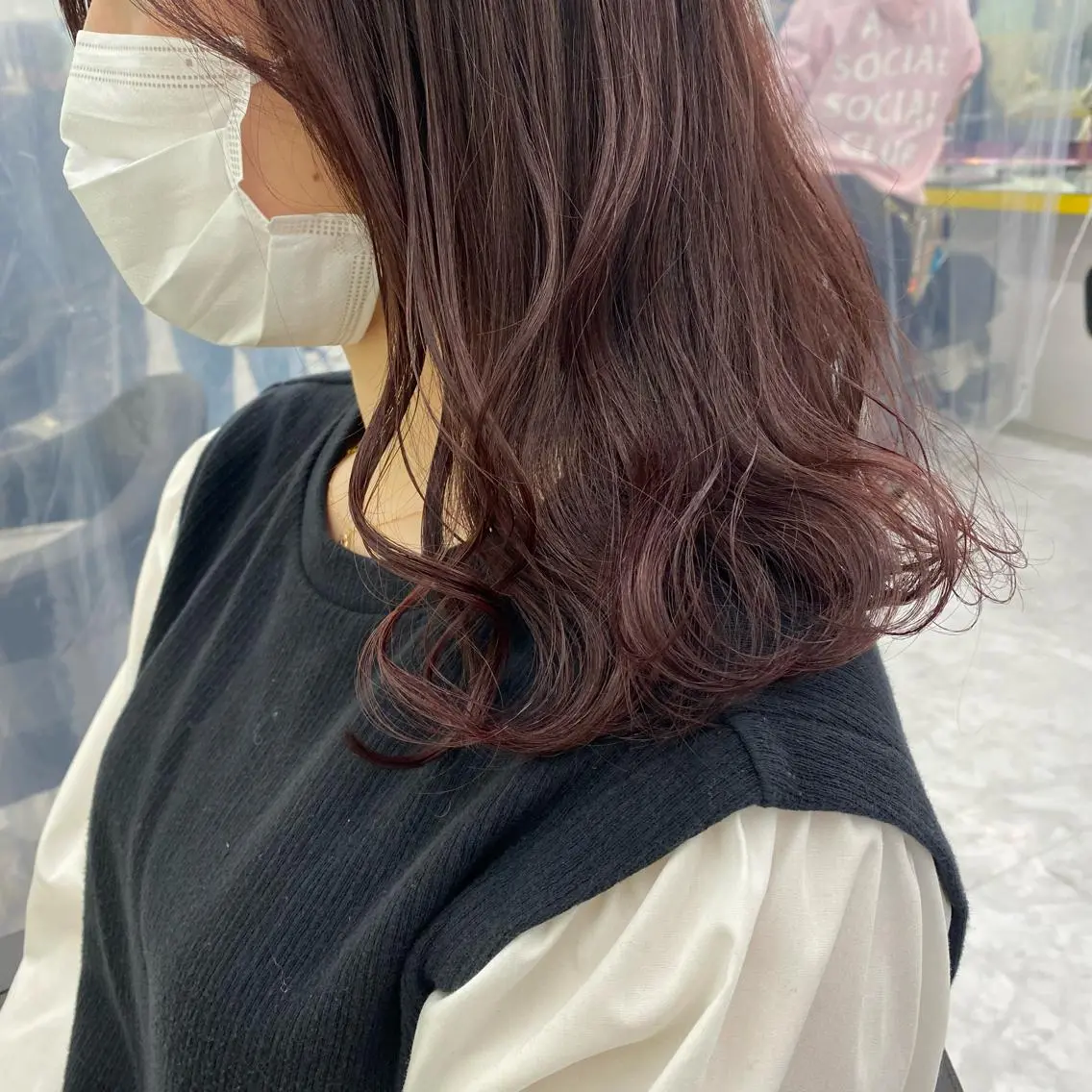 セミロング カラー ヘアアレンジ カット ヘアカラー mai🍑暖色カラー /レイヤー💖のヘアスタイル